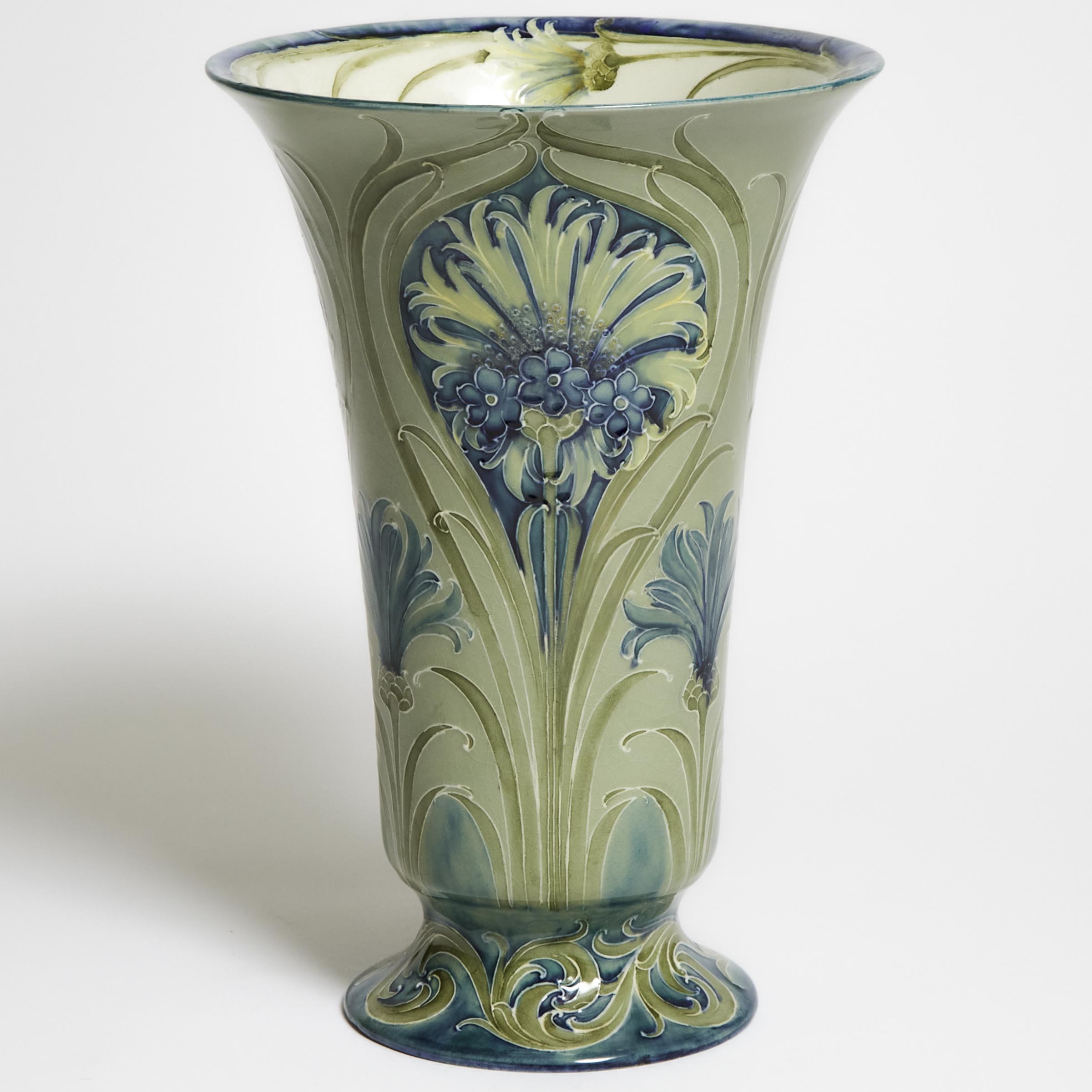Macintyre Moorcroft Cornflower Vase, c.1910-14