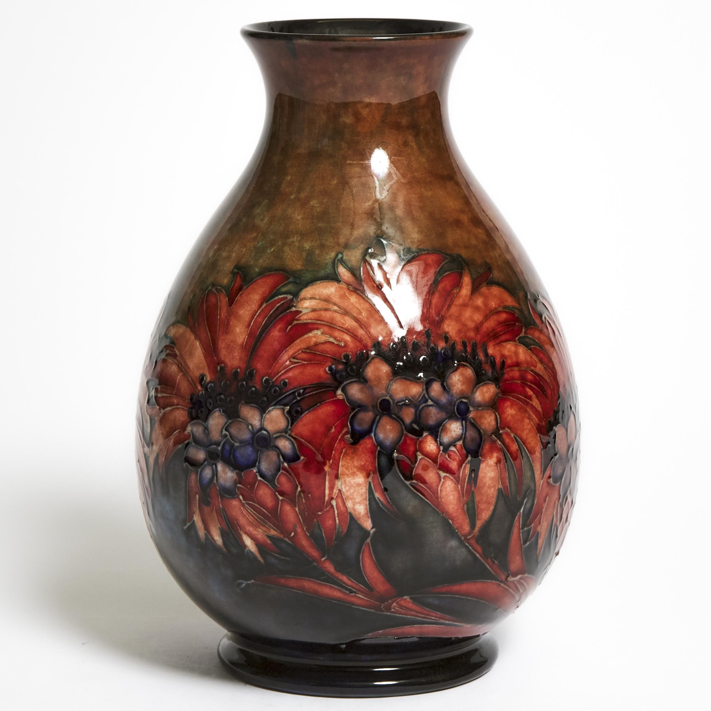 Moorcroft Flambé Cornflower Vase, c.1925-30