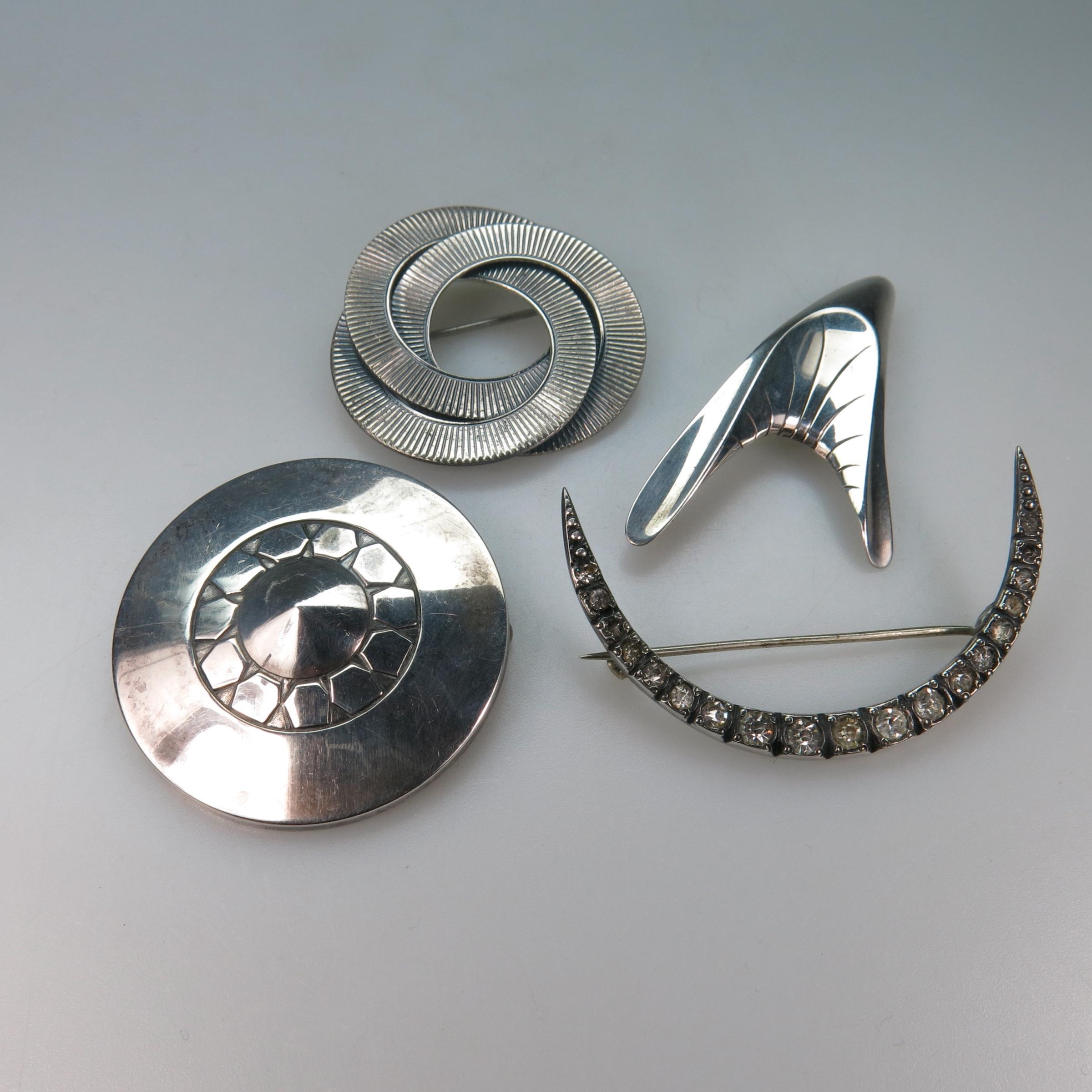 4 Various Silver Pins