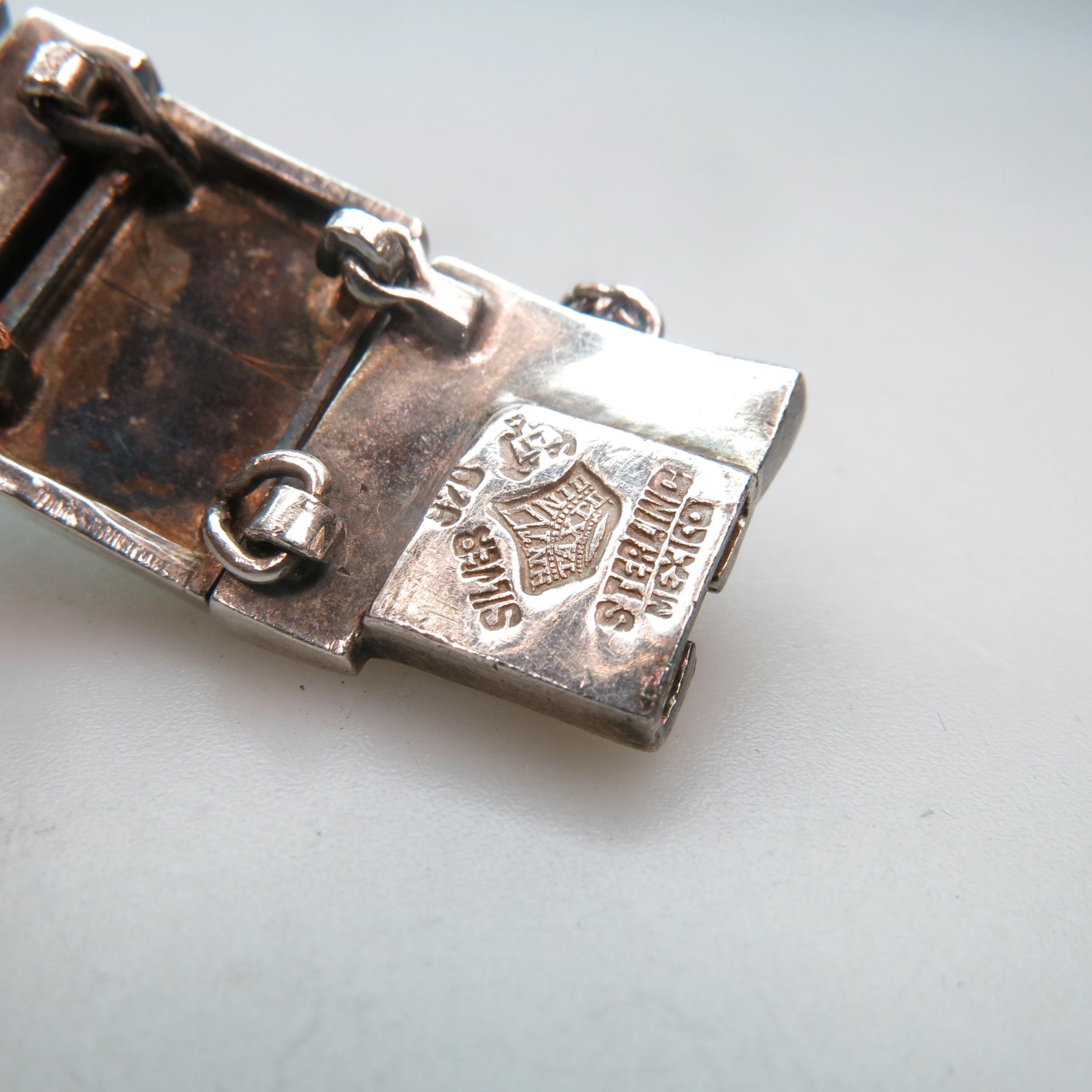 Antonio Pineda Mexican 970 Grade Silver Bracelet And Earrings