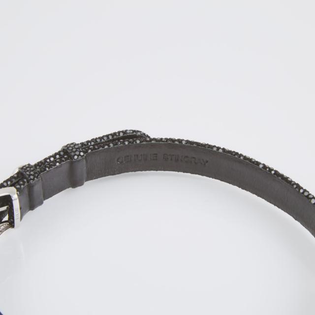 Bakari Stingray Leather And Sterling Silver Choker/Bracelet