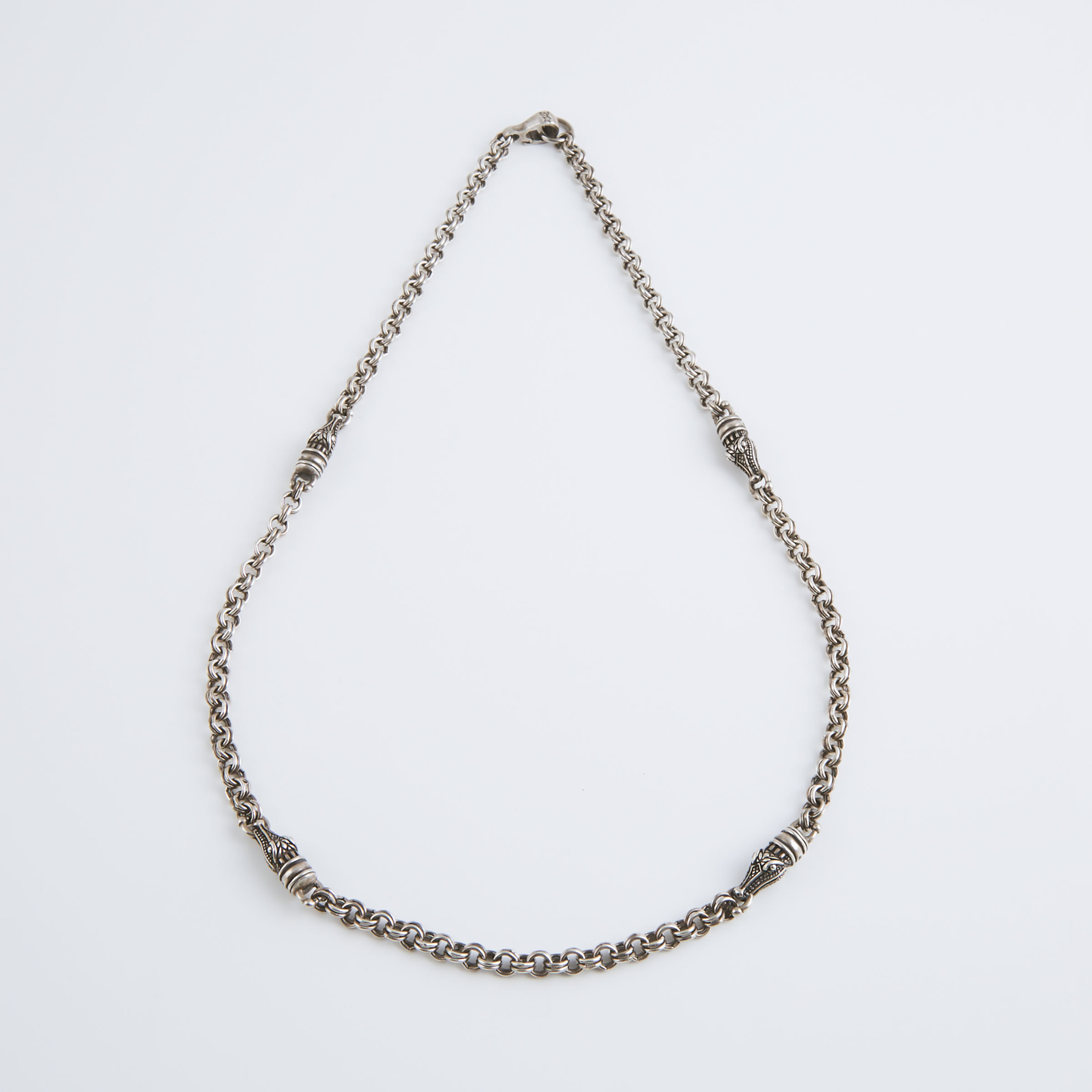 Barry Kieselstein Cord Sterling Silver Necklace 