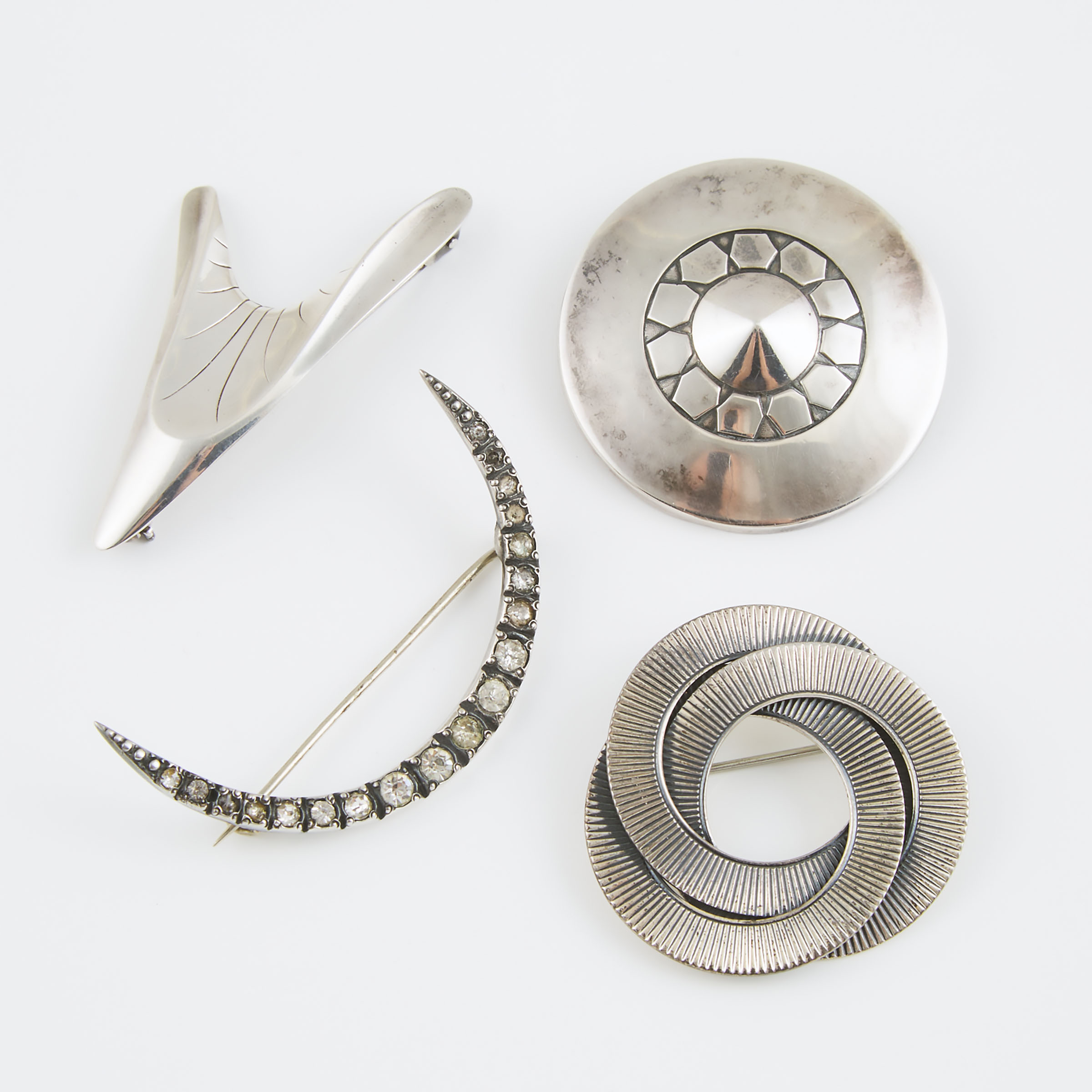 4 Various Silver Pins