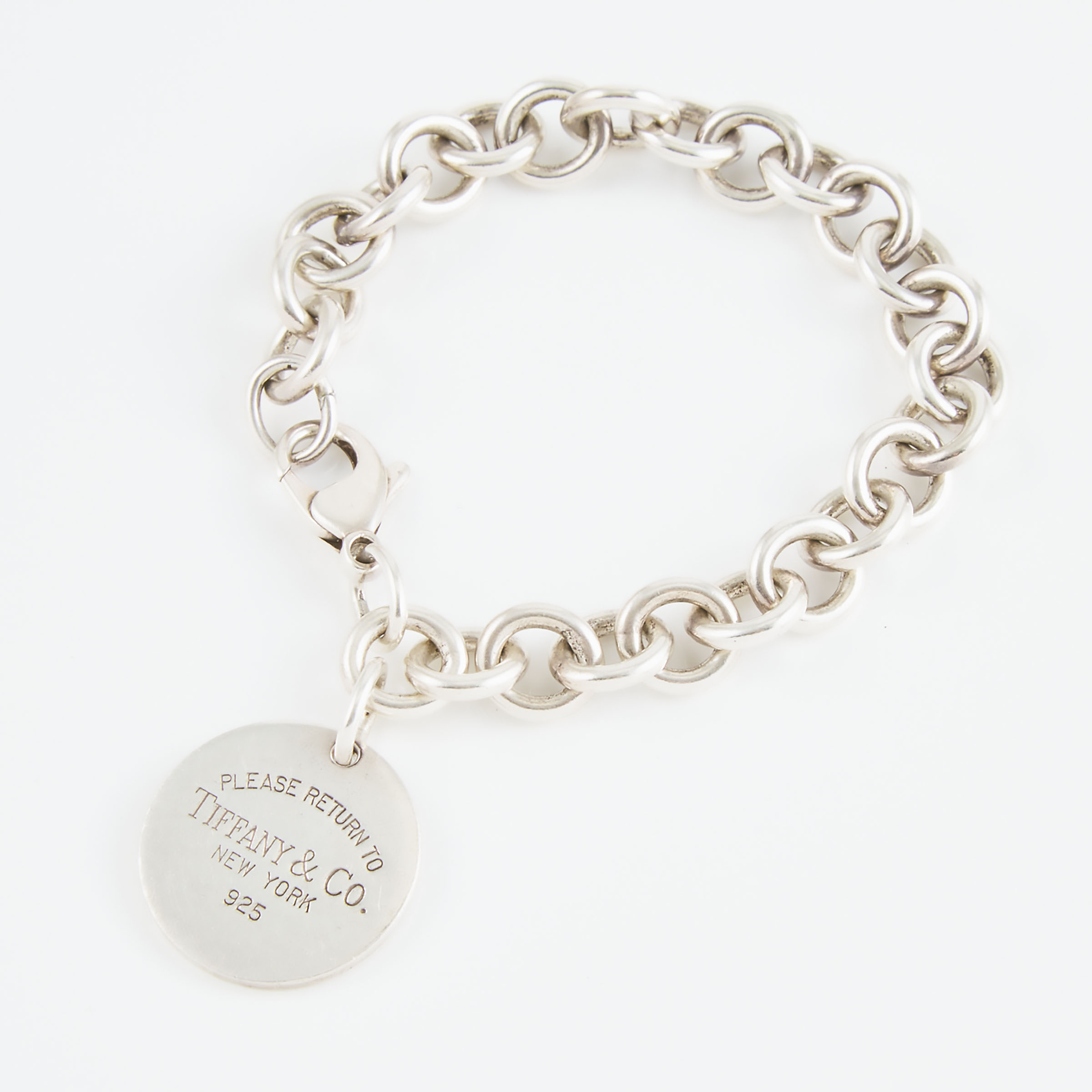 Tiffany & Co. Sterling Silver Dog Charm Link Bracelet