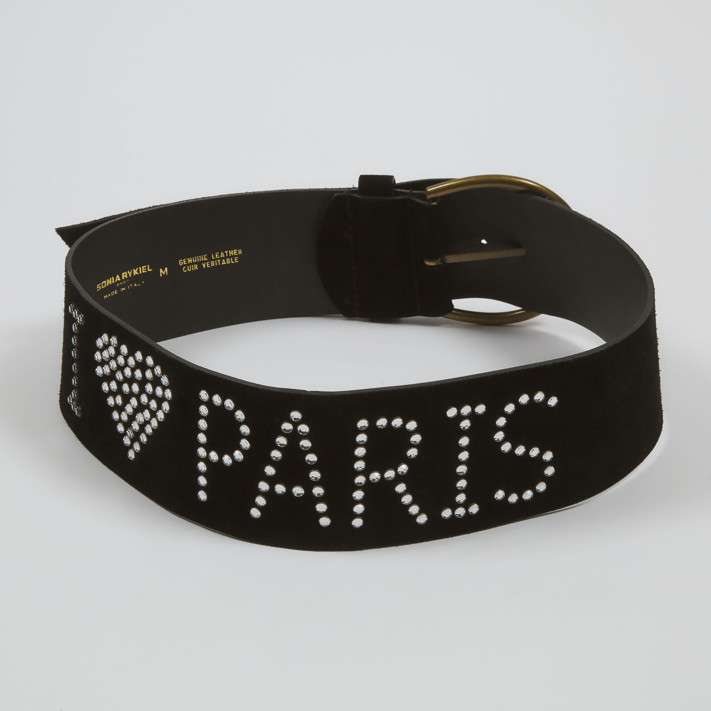 Sonia Rykiel 'I Love Paris' Wide Leather Belt