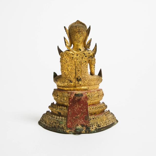 A Thai Gilt Bronze Buddha, 19th Century