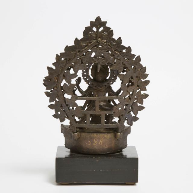 A Large and Complex Bronze Bhairava Shrine, 19th Century