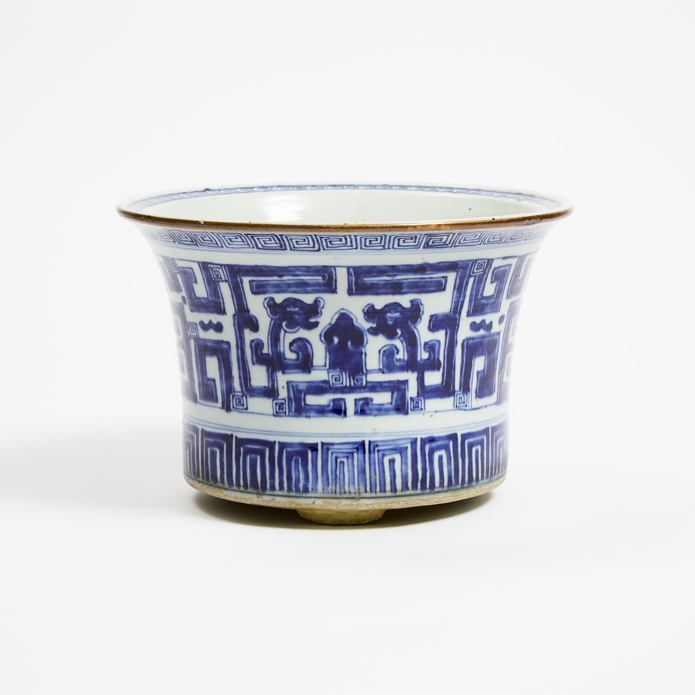 A Blue and White 'Chilong' Jardinière, 18th Century