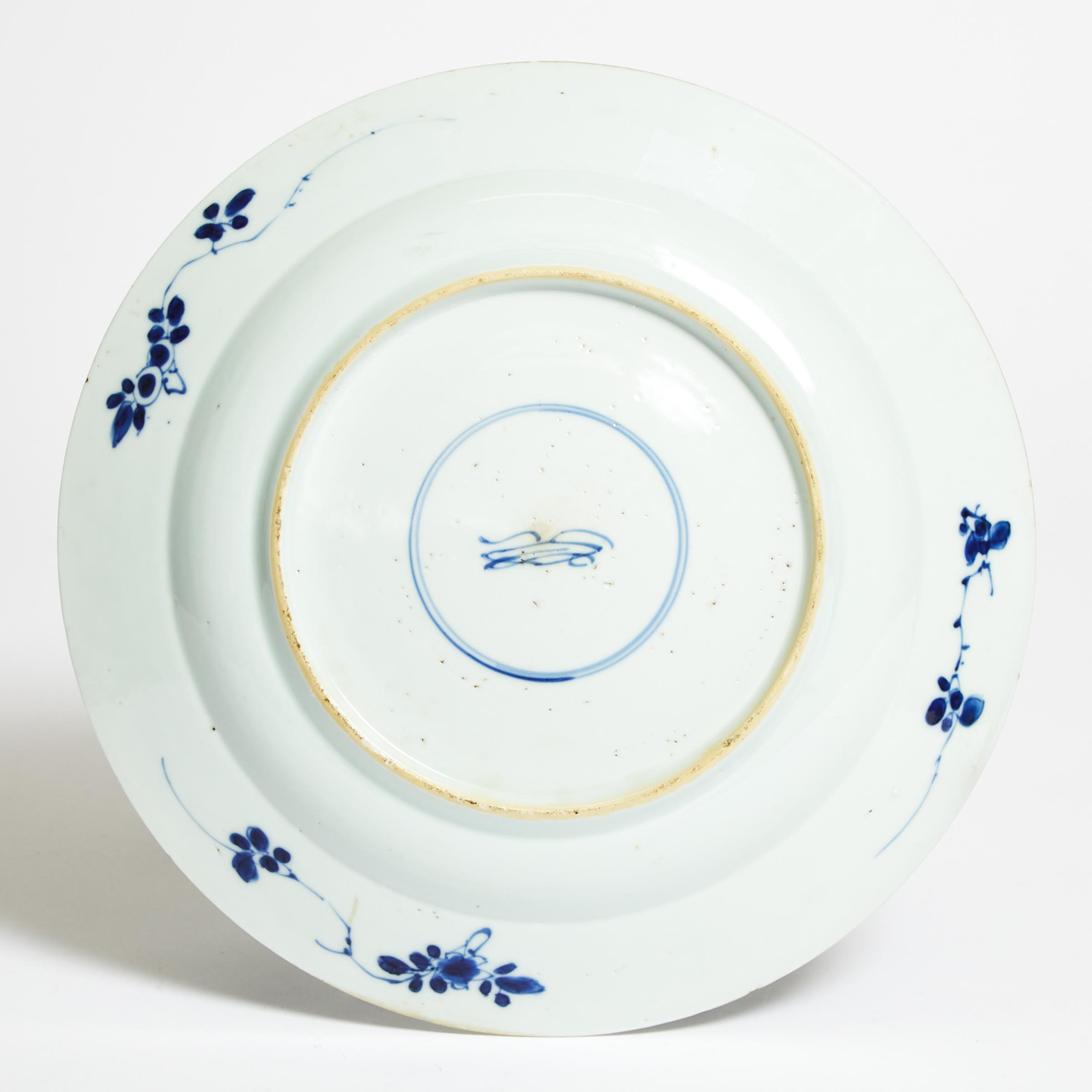A Blue and White 'Floral' Dish, Kangxi Period (1662-1722)