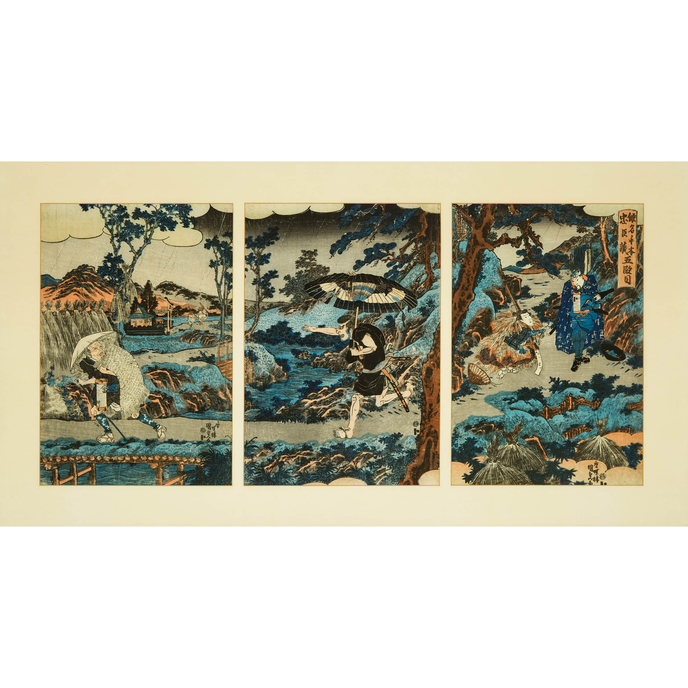 Utagawa Kunisada (Toyokuni III, 1786-1865), Act V from Chushingura (Treasury of Loyal Retainers)