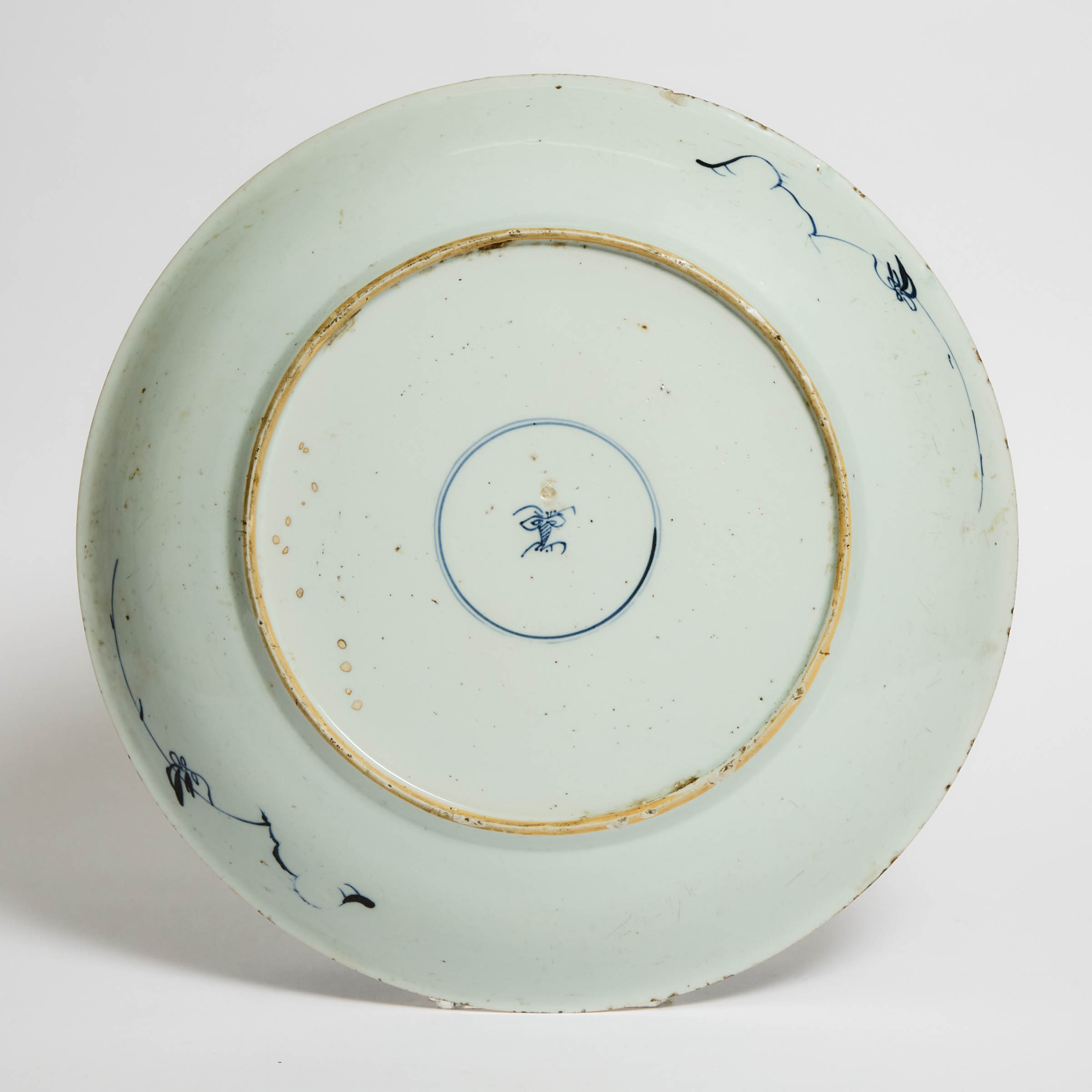 A Blue and White 'Peony' Charger, Kangxi Period (1662-1722)