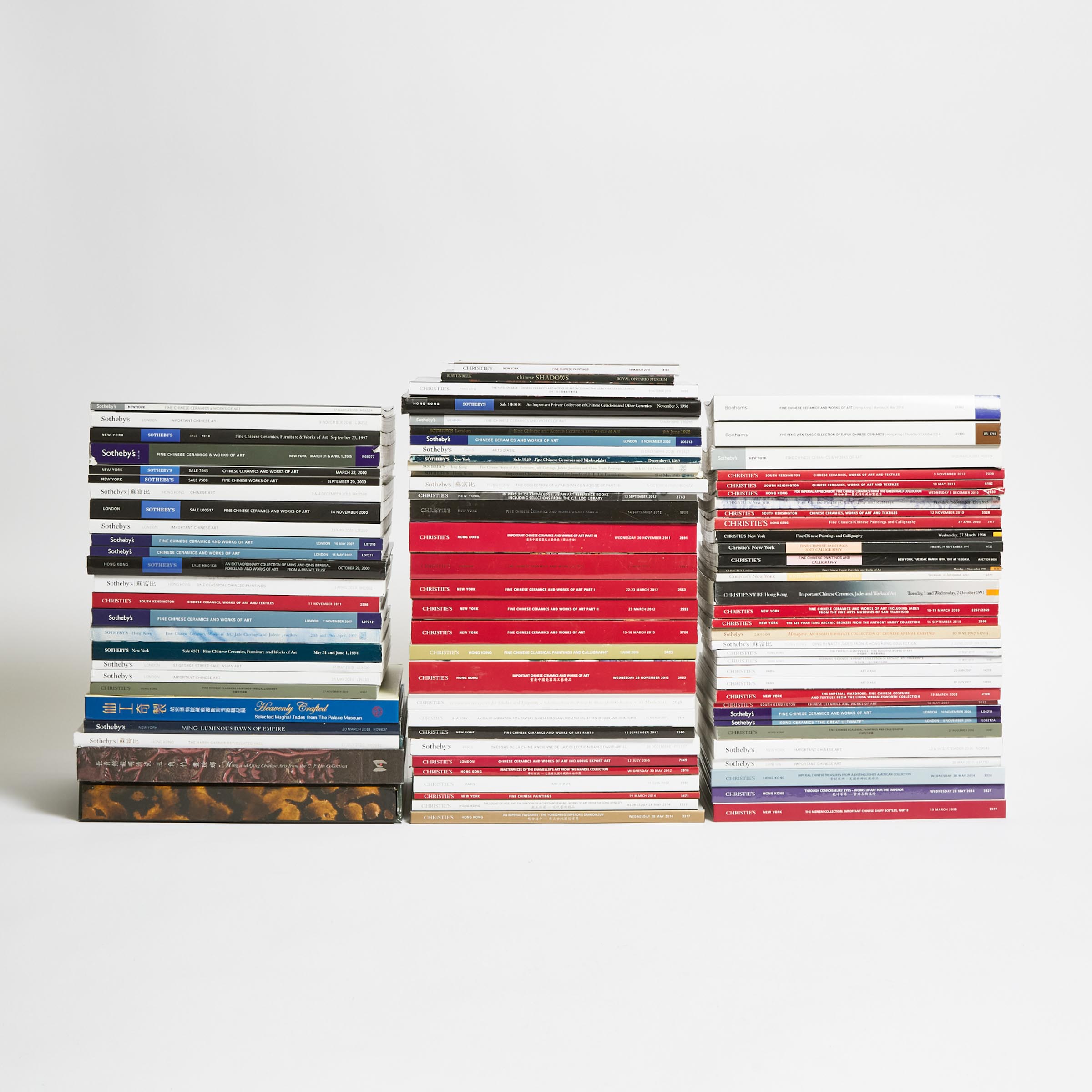 A Group of Eighty-Nine Christie's, Sotheby's, and other Chinese Art Catalogues and Reference Books, 1985-2019