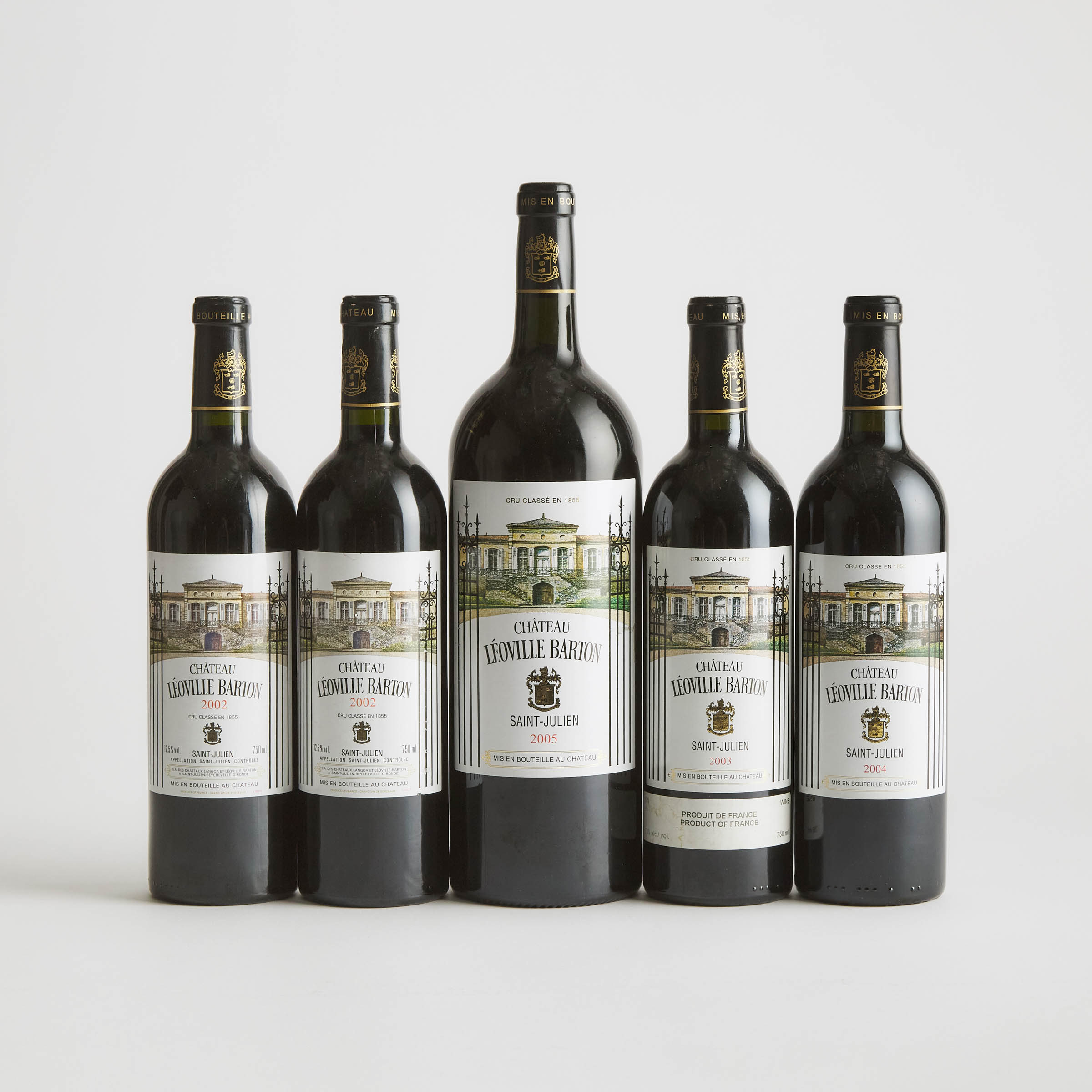 CHÂTEAU LÉOVILLE BARTON 2002 (2)CHÂTEAU LÉOVILLE BARTON 2003 (1) WA 96CHÂTEAU LÉOVILLE BARTON 2004 (1) WA 92+CHÂTEAU LÉOVILLE BARTON 2005 (1 MAG.)