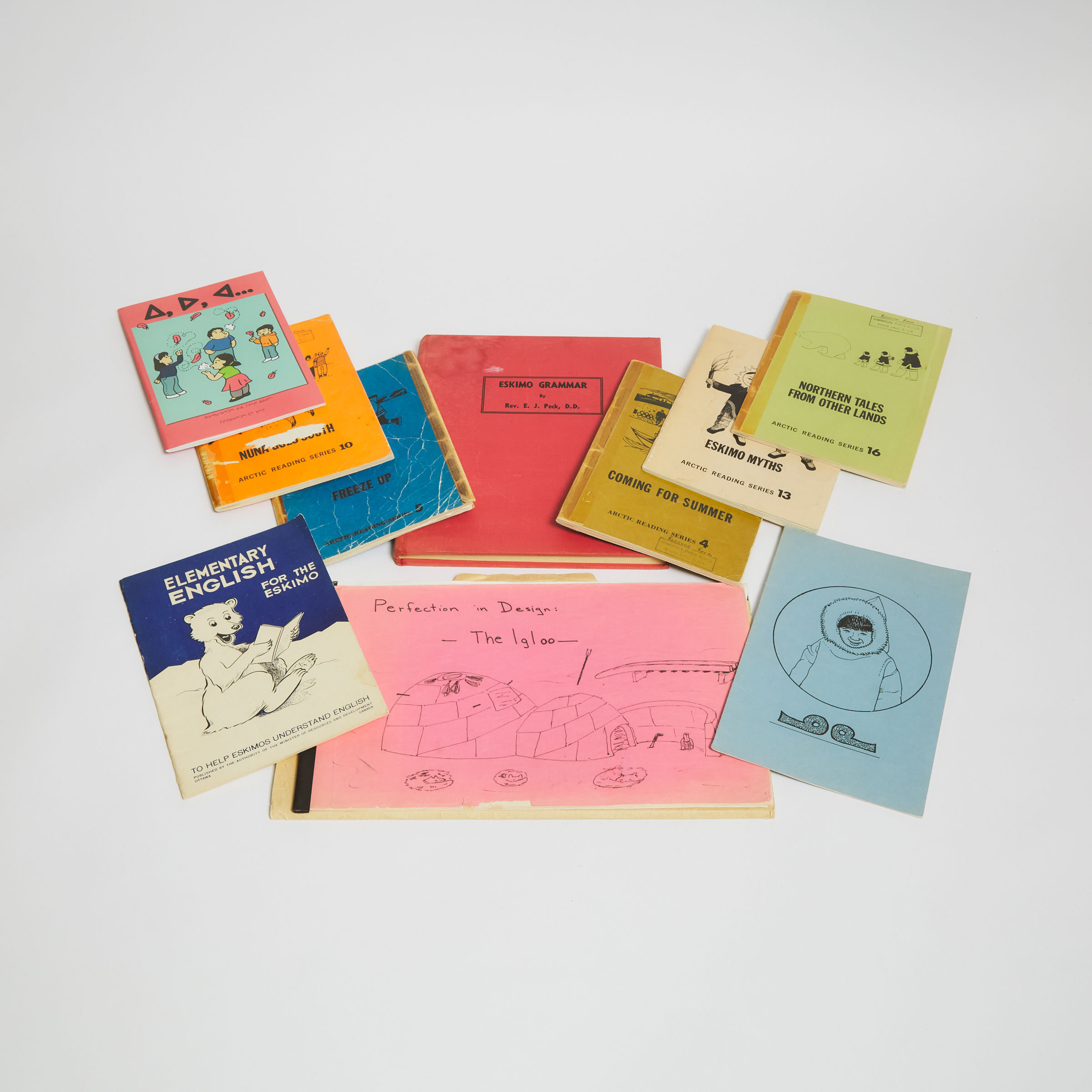 [ARCHIVAL INTEREST, INUIT LANGUAGE AND EDUCATION] LOT OF 10 VOLUMES SOLD TOGETHER