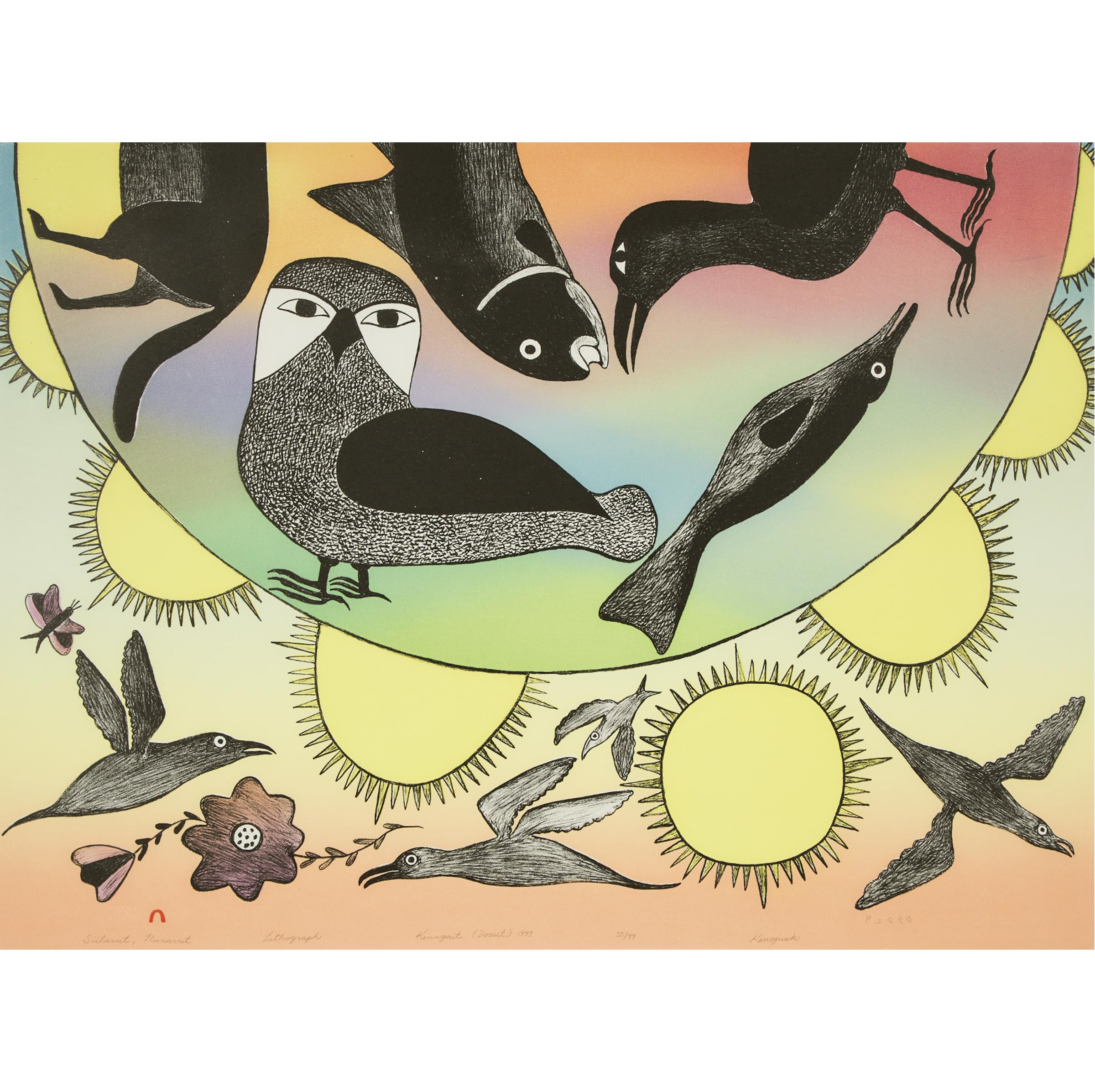 Kenojuak Ashevak ᑭᓄᔭᐊ ᐊᓯᕗ, CC, RCA (1927-2013)