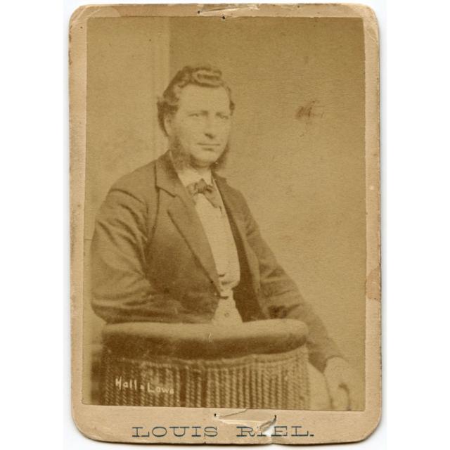 Louis Riel Carte de Visite, Hall-Lowe Studio, Winnipeg, 1870, Canadian