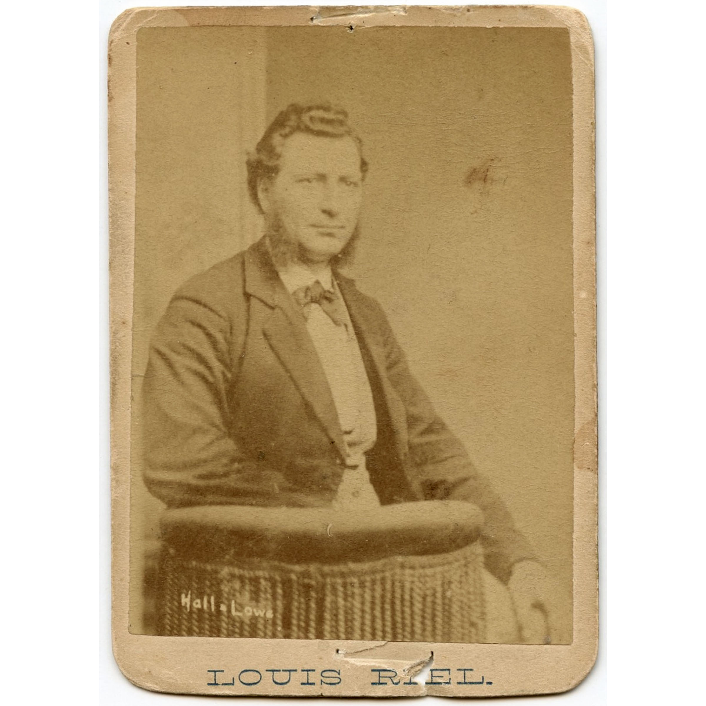 Louis Riel Carte de Visite, Hall-Lowe Studio, Winnipeg, 1870