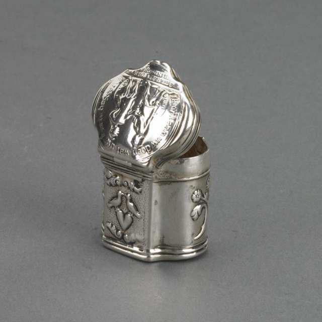 Dutch Silver Spice Box, 19th century