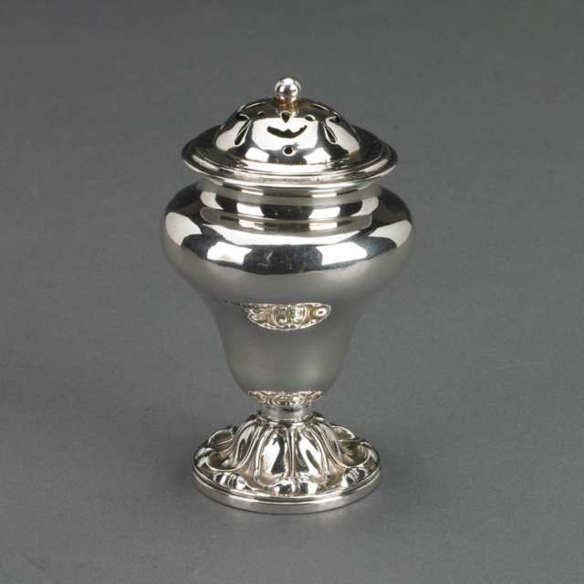 William IV Silver Pounce Pot, Charles Reily & George Storer, London, 1836