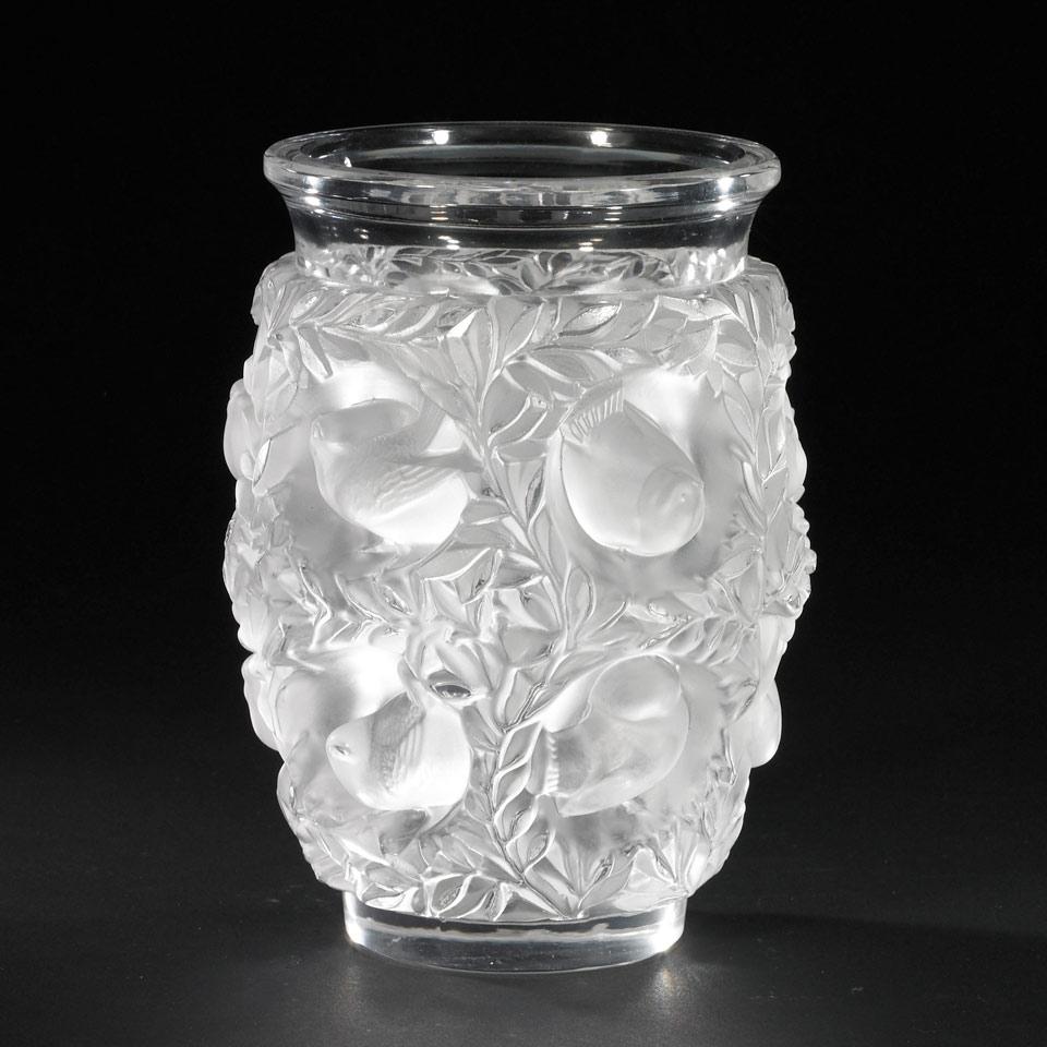 ‘Bagatelle’, Lalique Moulded and Frosted Glass Vase, post-1945