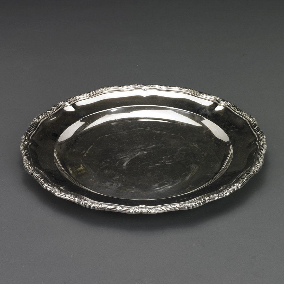 Austrian Silver Circular Platter, Bogisich János, Vienna, c.1900