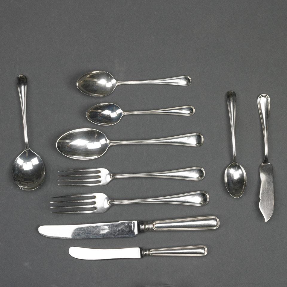 Canadian Silver Saxon Pattern Flatware Service, Henry Birks & Sons, Montreal, Que., 20th century
