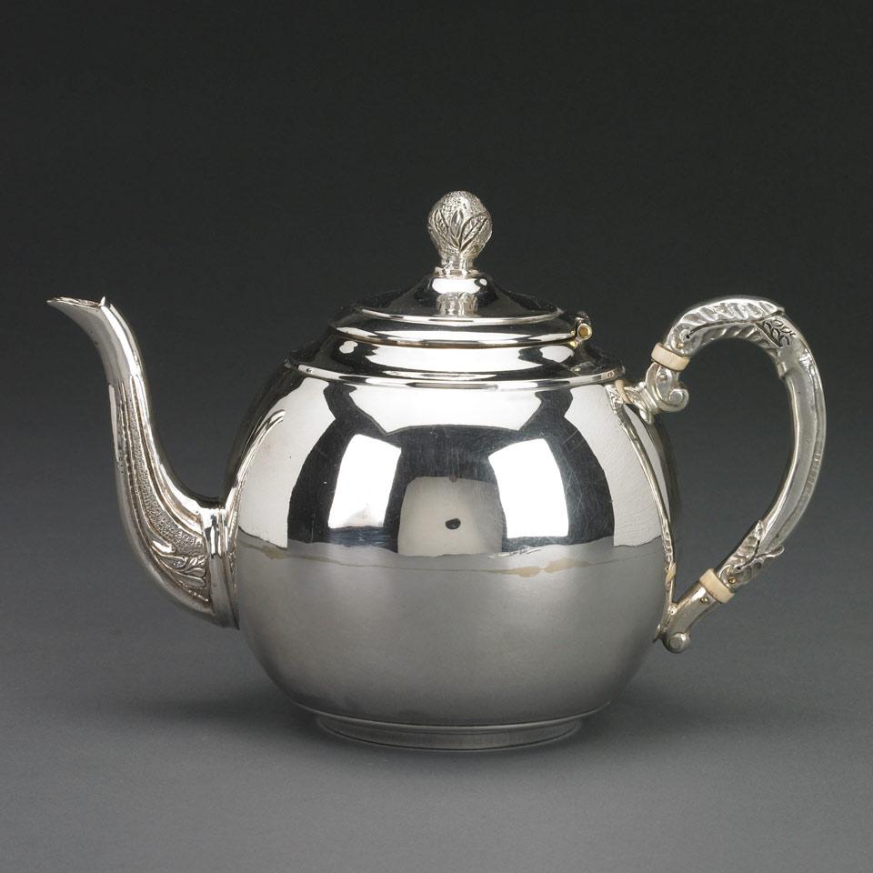 Peruvian Silver Teapot, 20th century