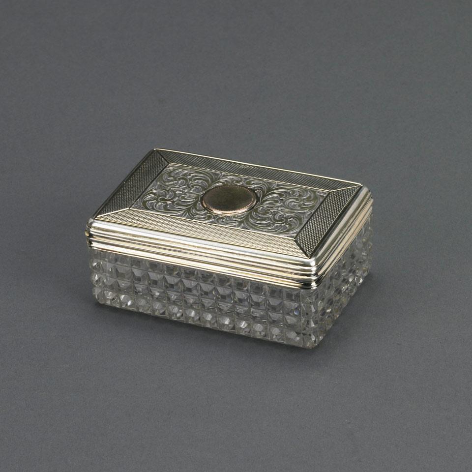 George IV Silver-Gilt and Cut Glass Toilet Box, Allen Dominy, London, 1827