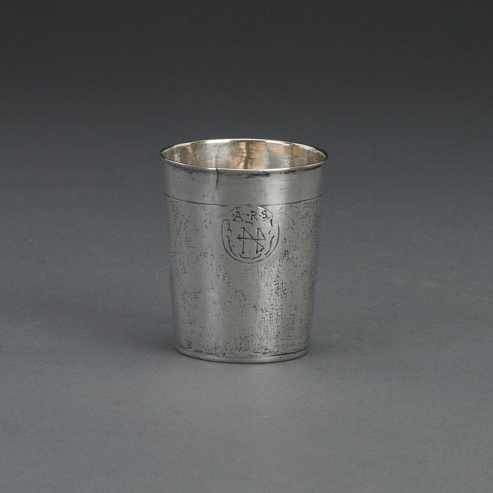 Scandinavian Silver Beaker, mid-17th century