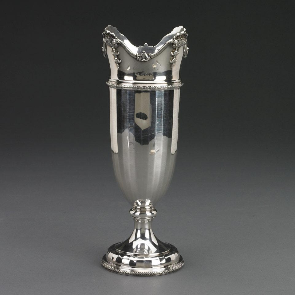 English Silver Vase, Adie Bros. Ltd., Birmingham, 1931