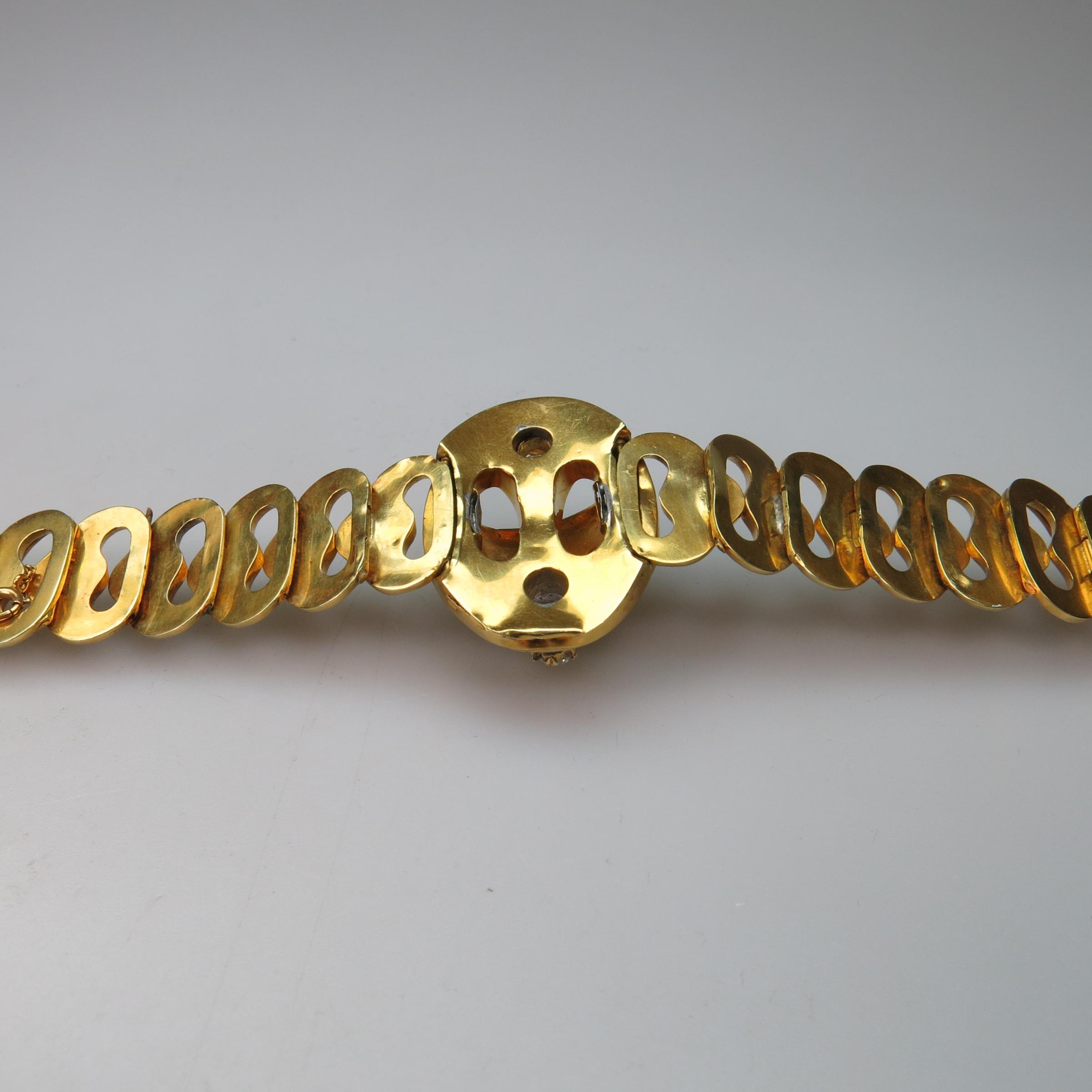 French 18k Yellow Gold Link Bracelet