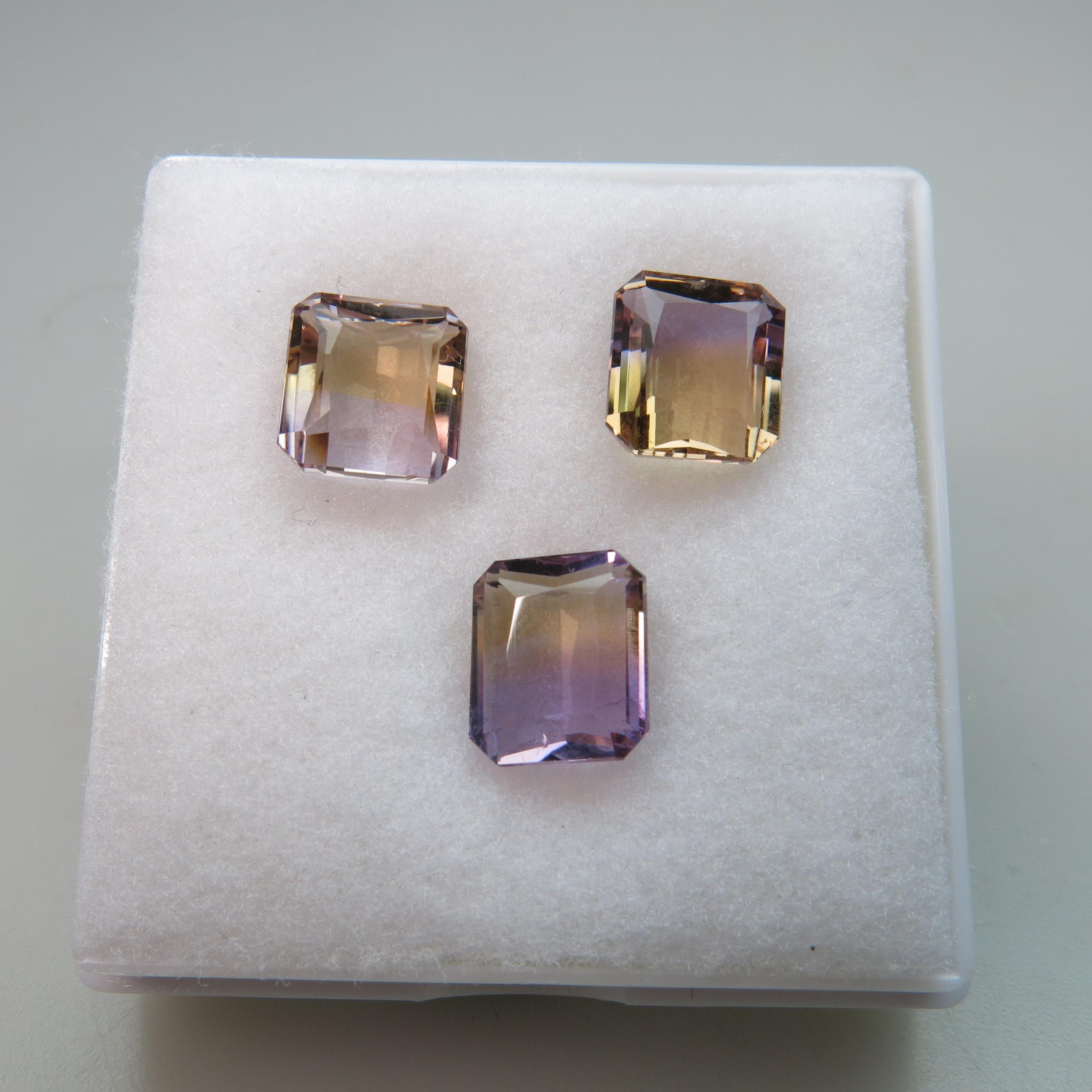 A Collection Of 52 Various Cut Unmounted Amethyst, Garnet And Ametrines