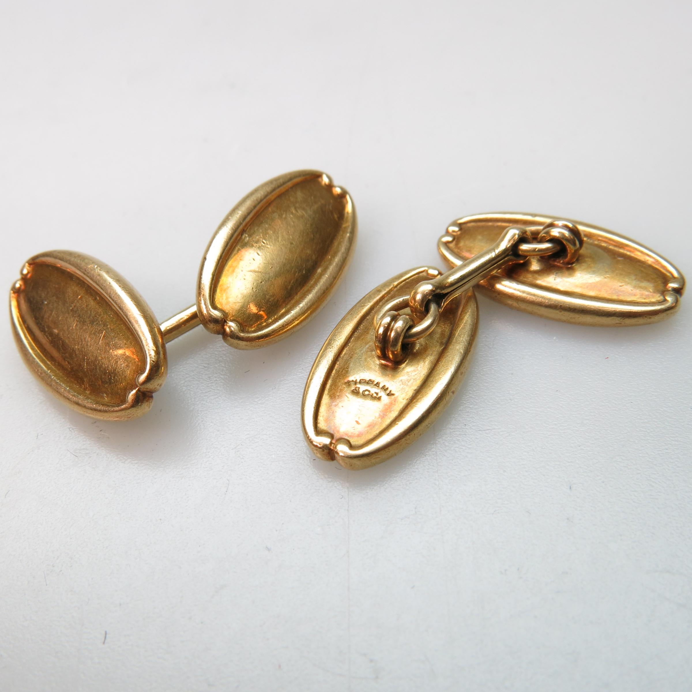 Pair Of Tiffany & Co. 18k Yellow Gold Cufflinks 