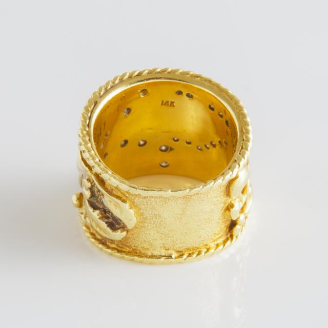 18k Yellow Gold Wide Ring