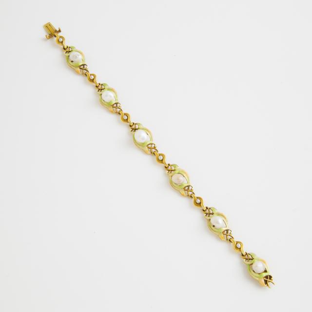 Art Nouveau 14k Yellow Gold Bracelet