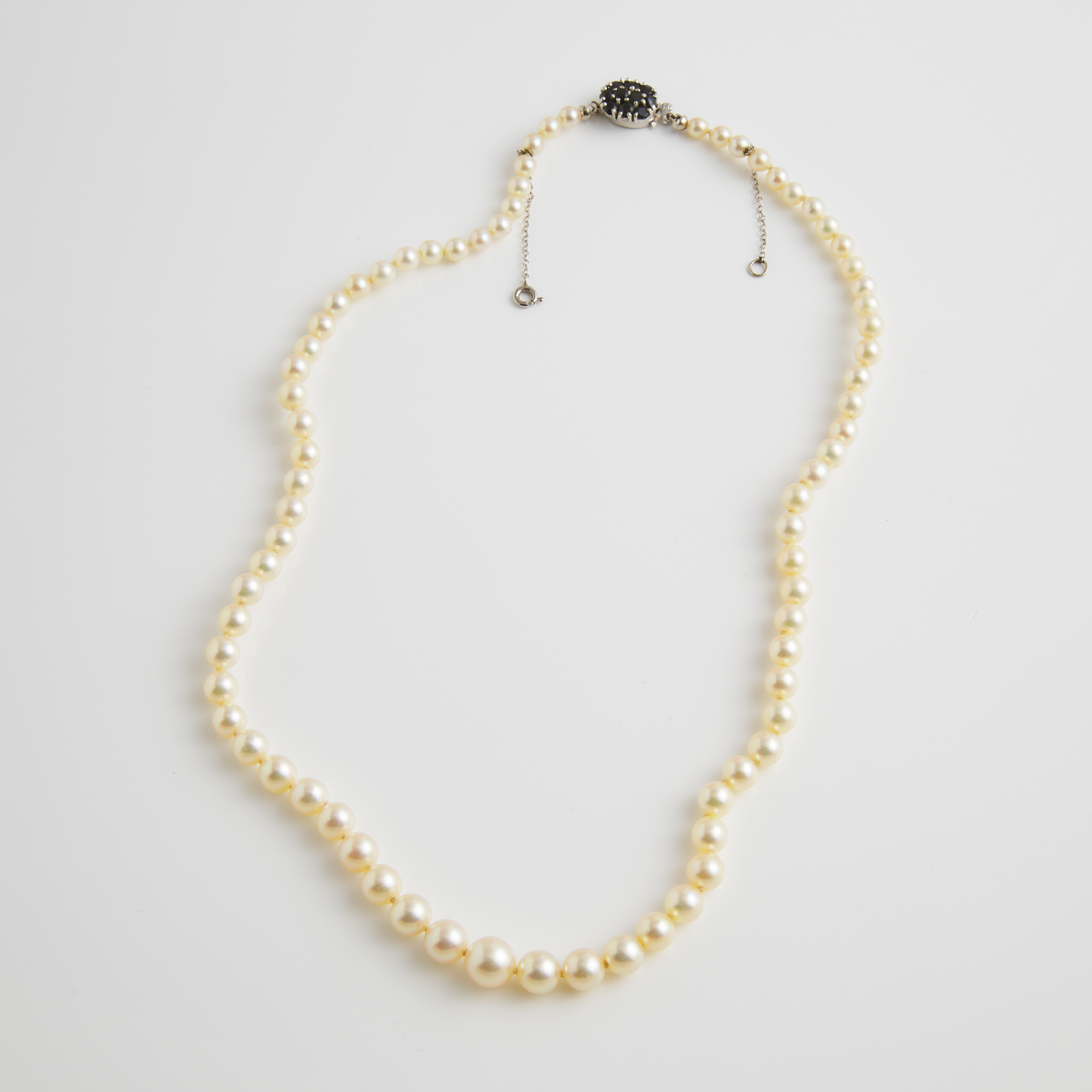 Birks Single Strand Graduated Cultured Pearl Necklace