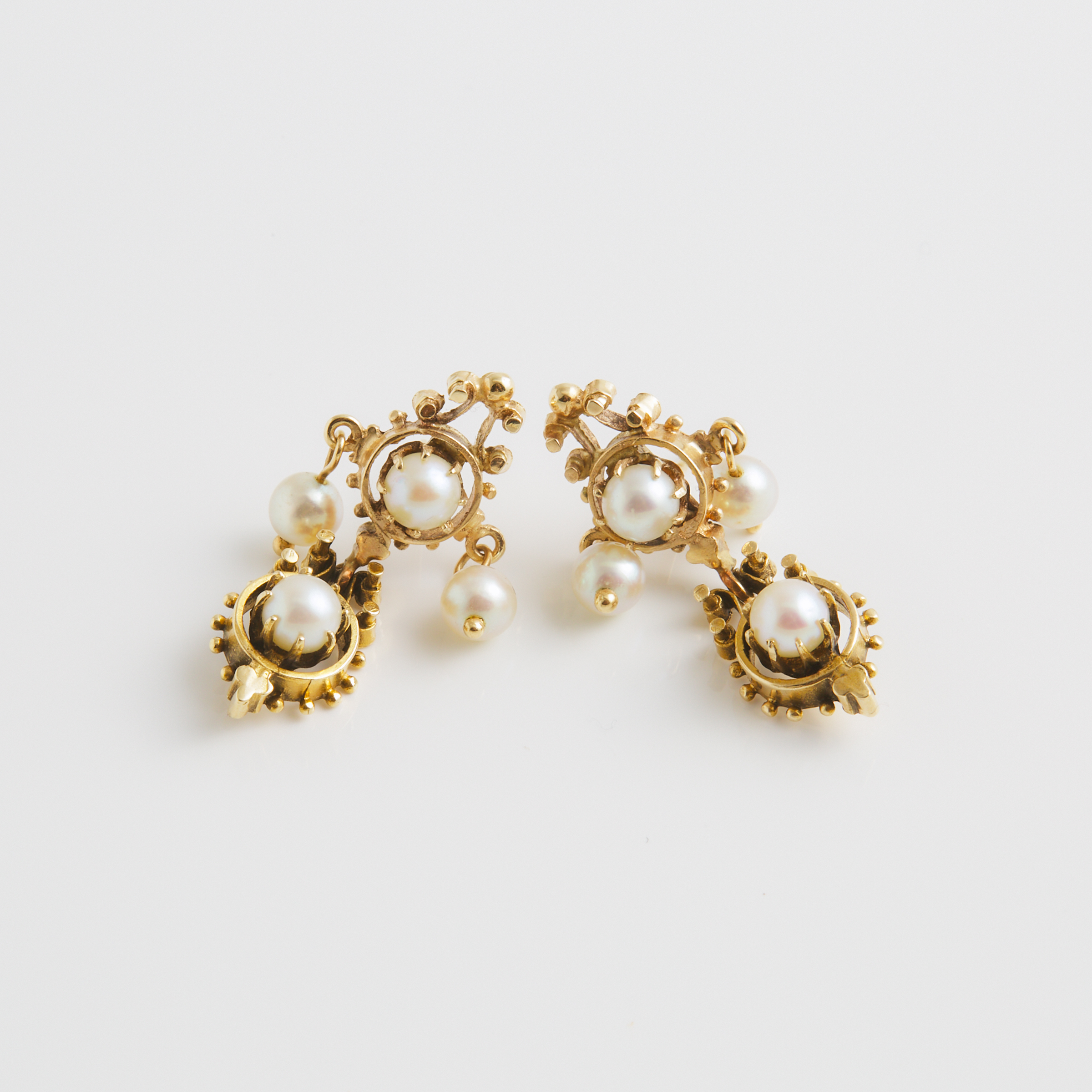 Pair of 14k Yellow Gold Earrings