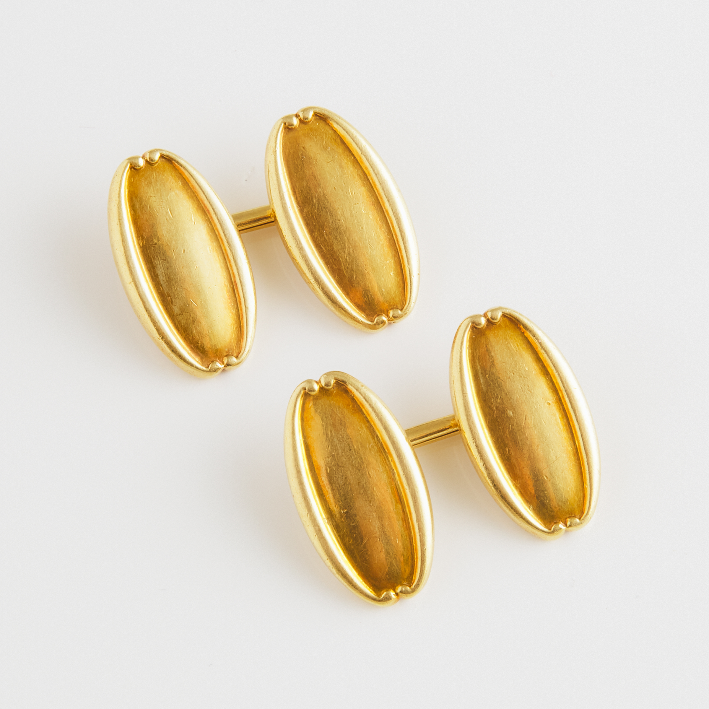 Pair Of Tiffany & Co. 18k Yellow Gold Cufflinks 
