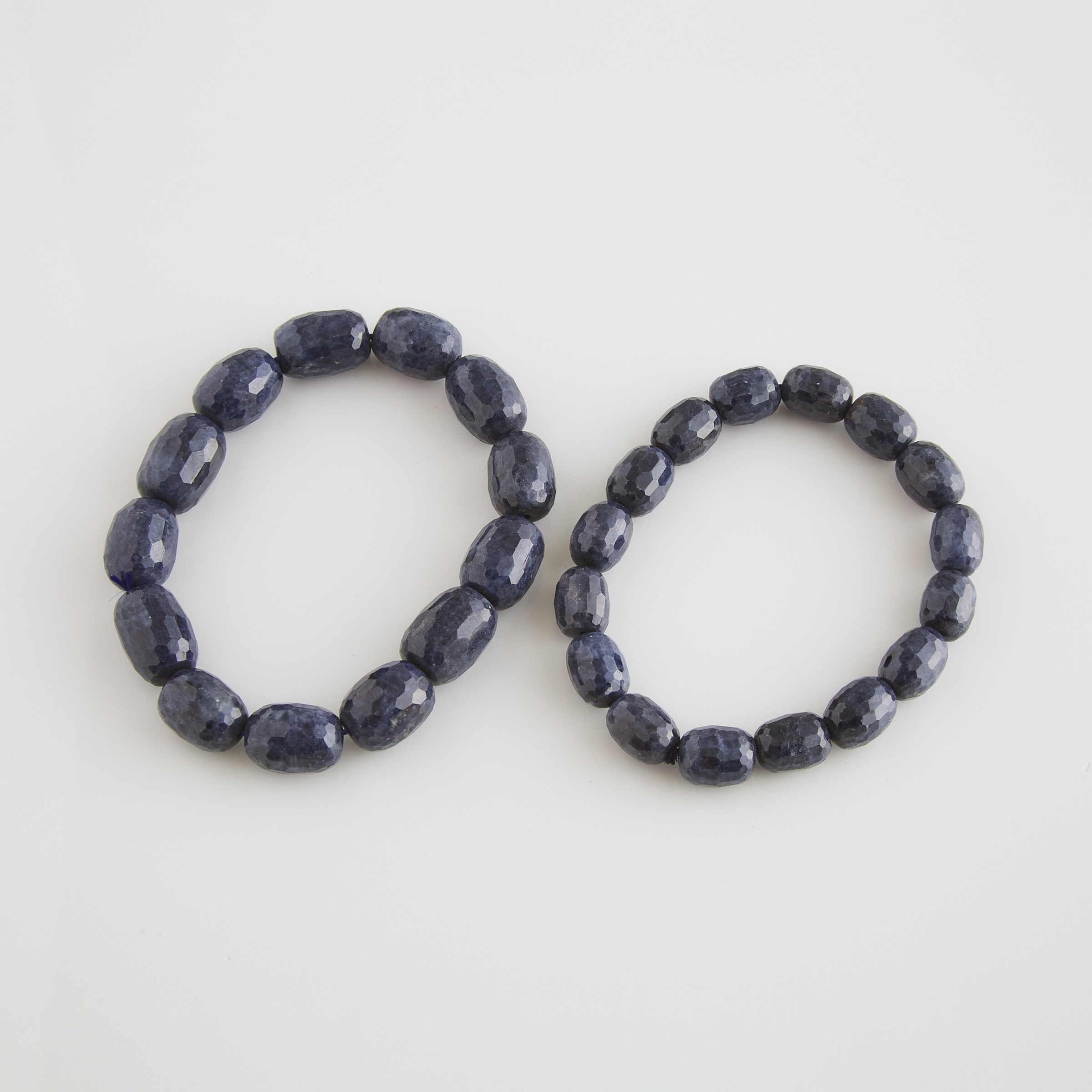 Two Faceted Sapphire Bracelets