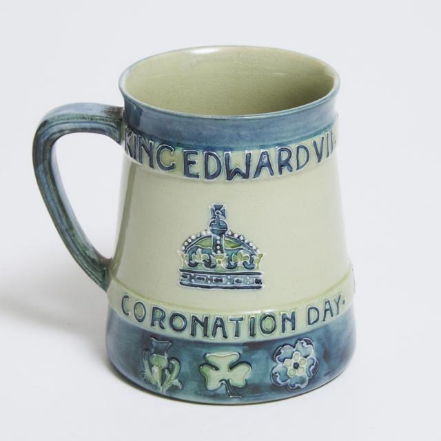 Macintyre Moorcroft King Edward VII and Queen Alexandra Coronation Commemorative Cup, c.1902