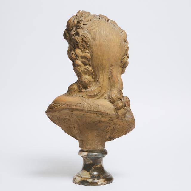 Italian Terra Cotta Bust of a Young Girl, 1791