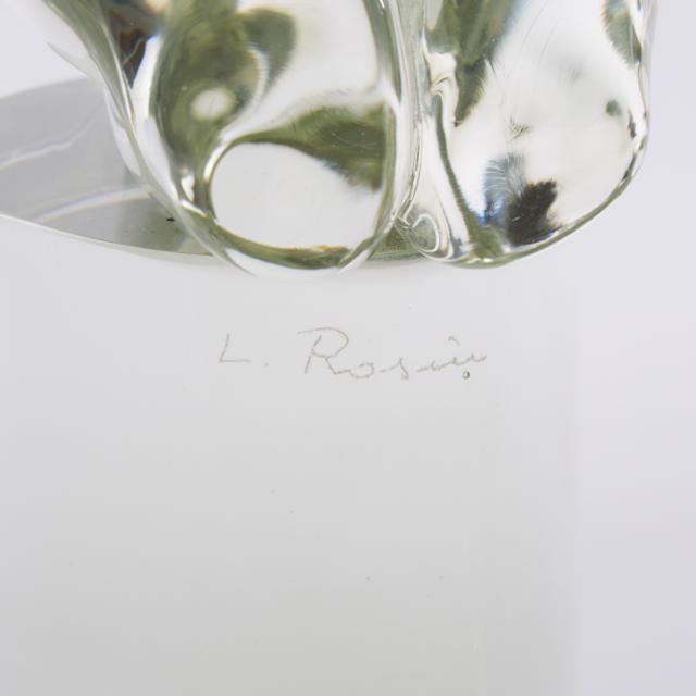 Loredano Rosin Murano Glass Sculpture, 'Crouching Nude', 1970s
