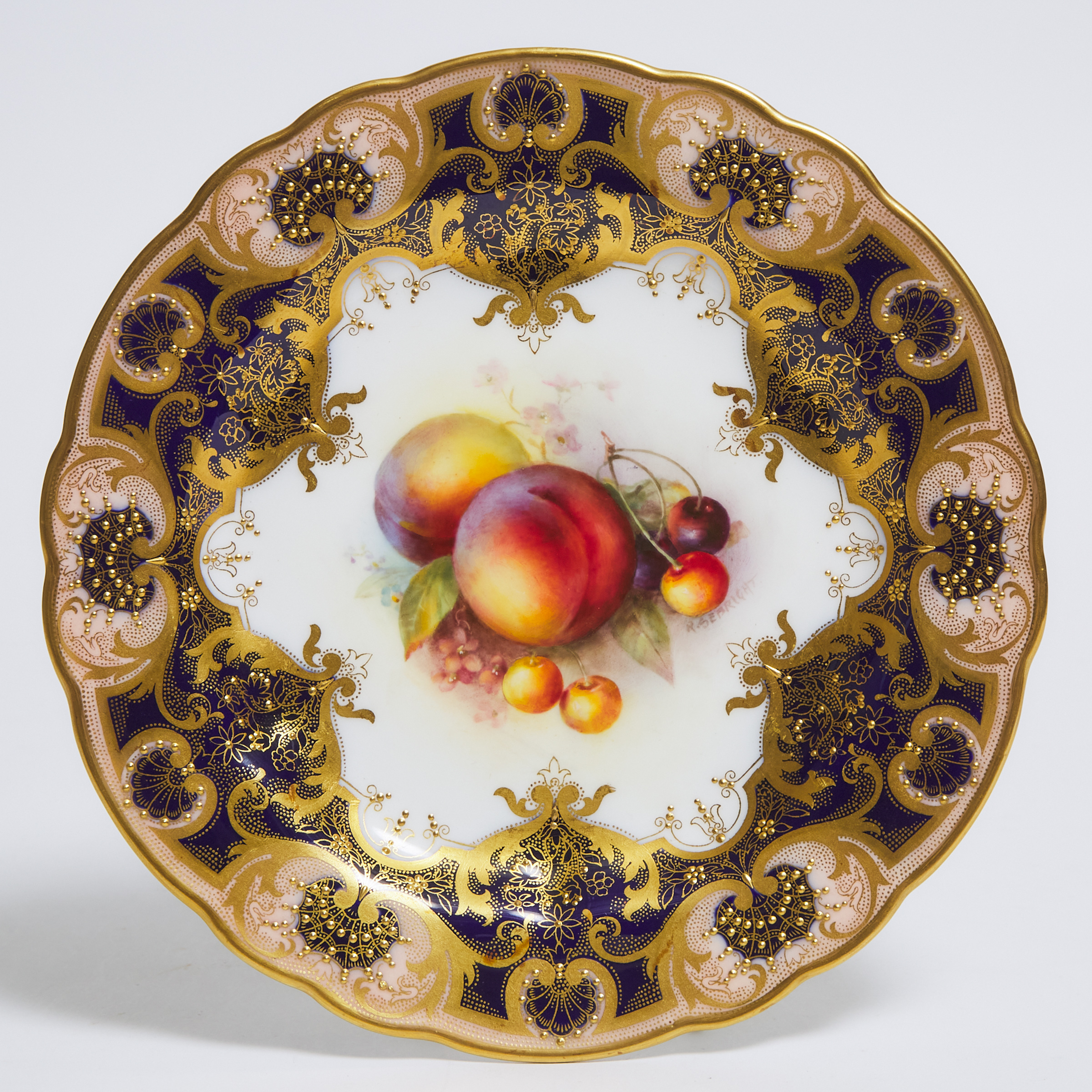 Royal Worcester Fruit Plate, Richard Sebright, 1929