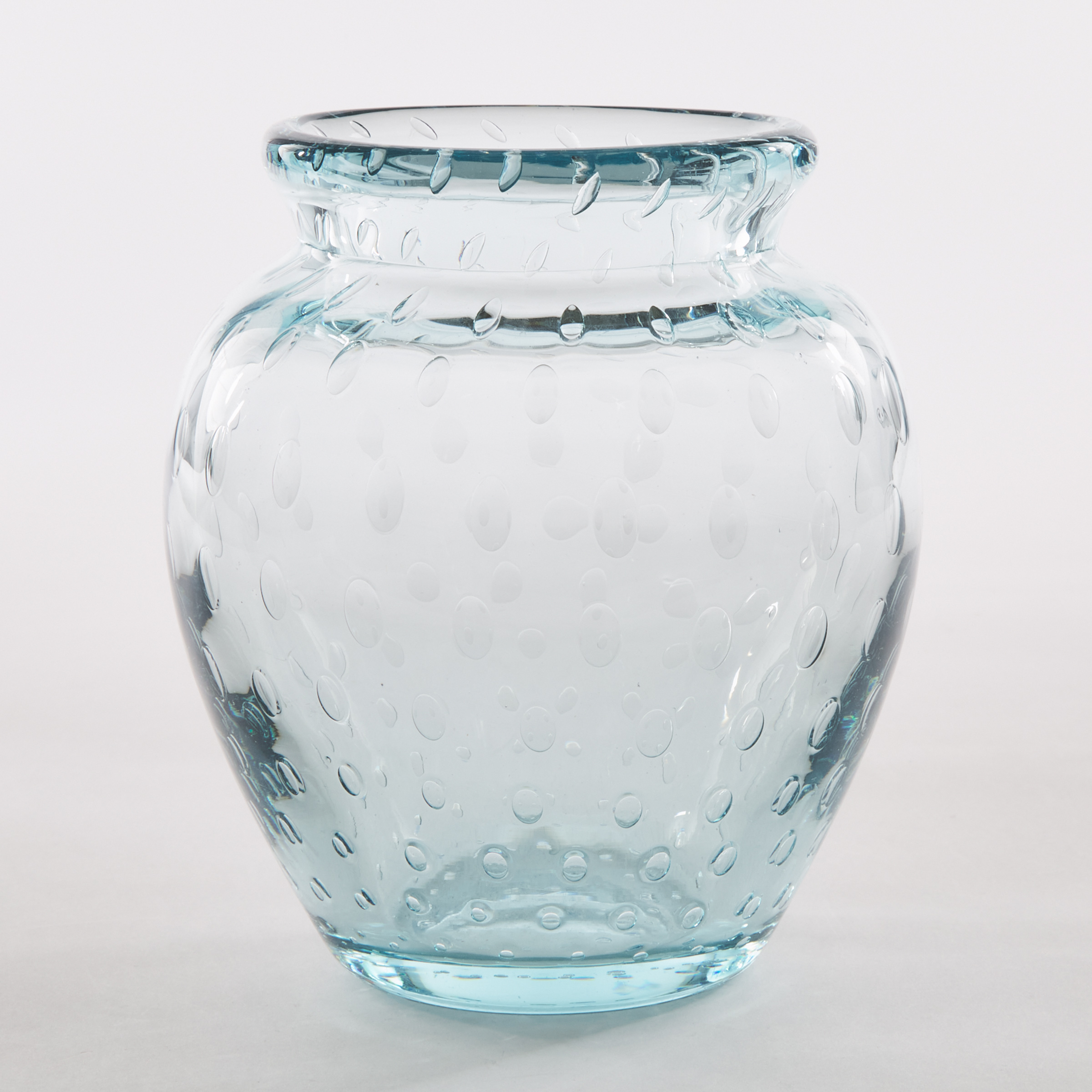 Daum Blue Glass Vase, 20th century
