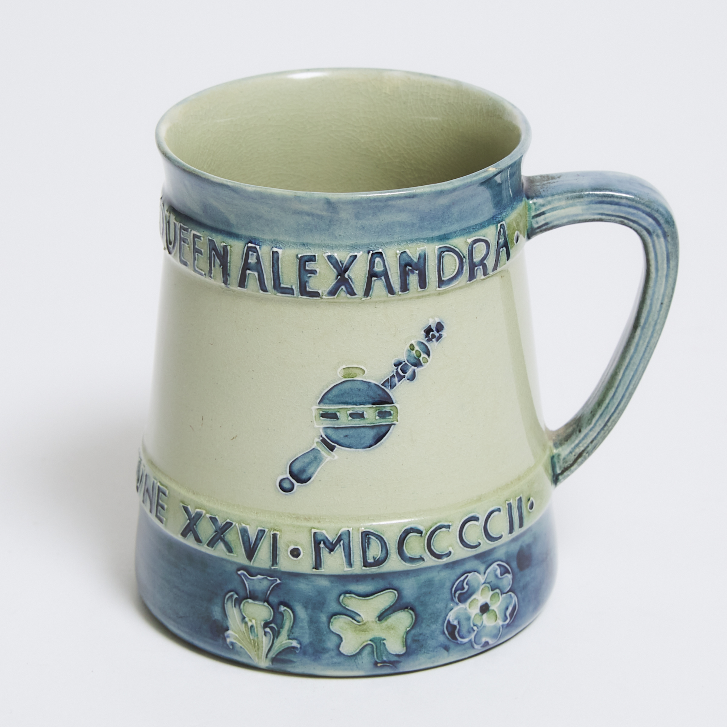 Macintyre Moorcroft King Edward VII and Queen Alexandra Coronation Commemorative Cup, c.1902