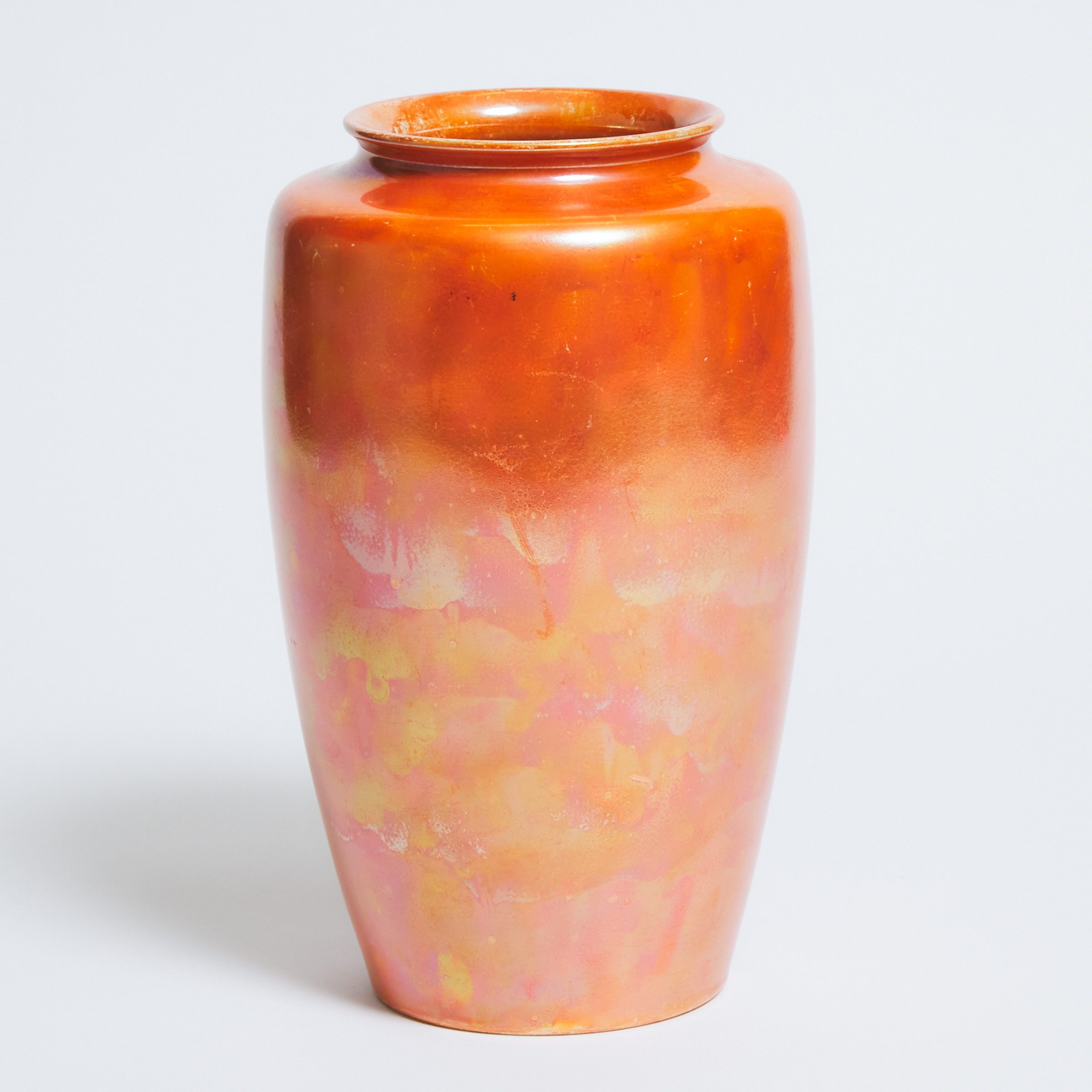 Ruskin Orange Lustre Glazed Vase, 1922
