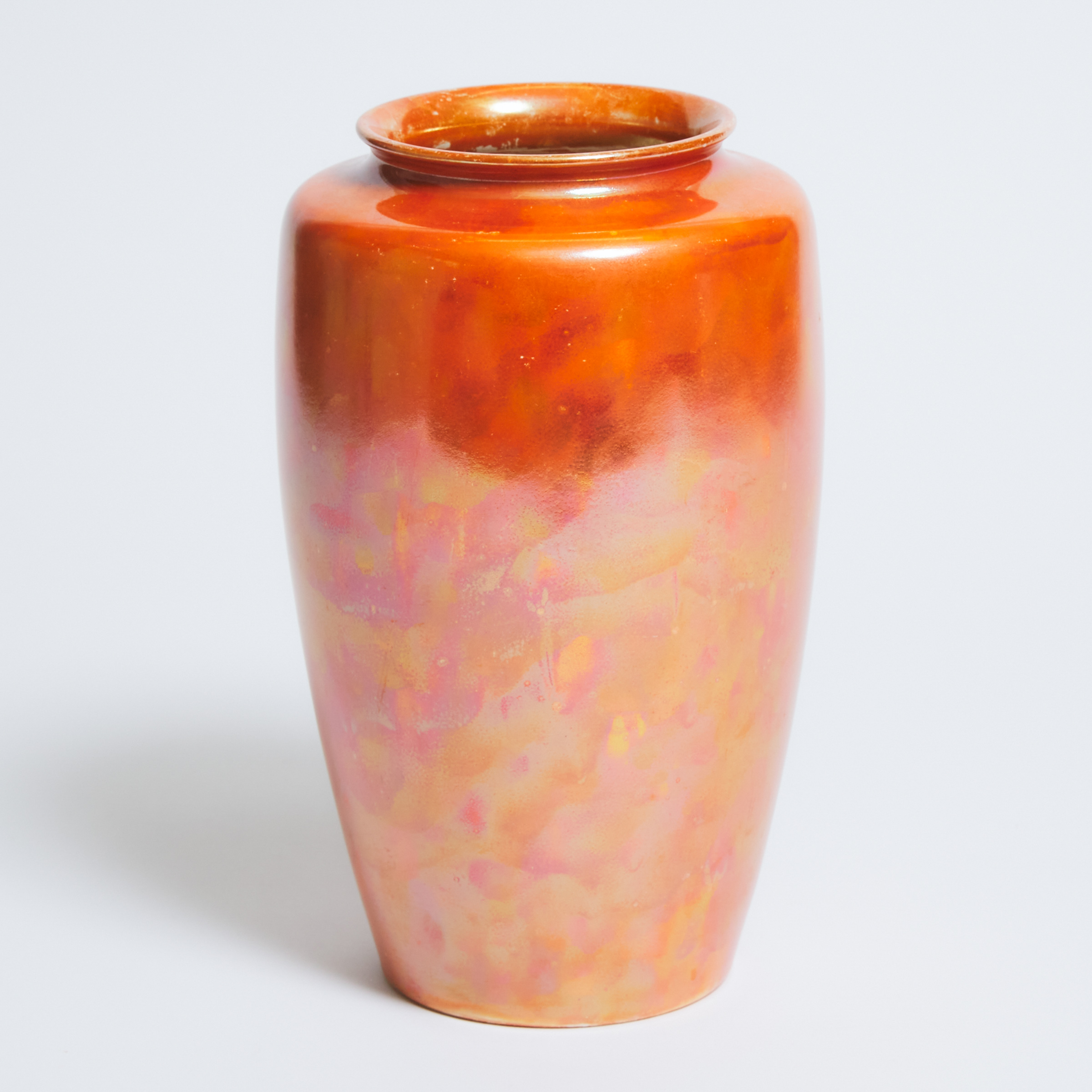Ruskin Orange Lustre Glazed Vase, 1922