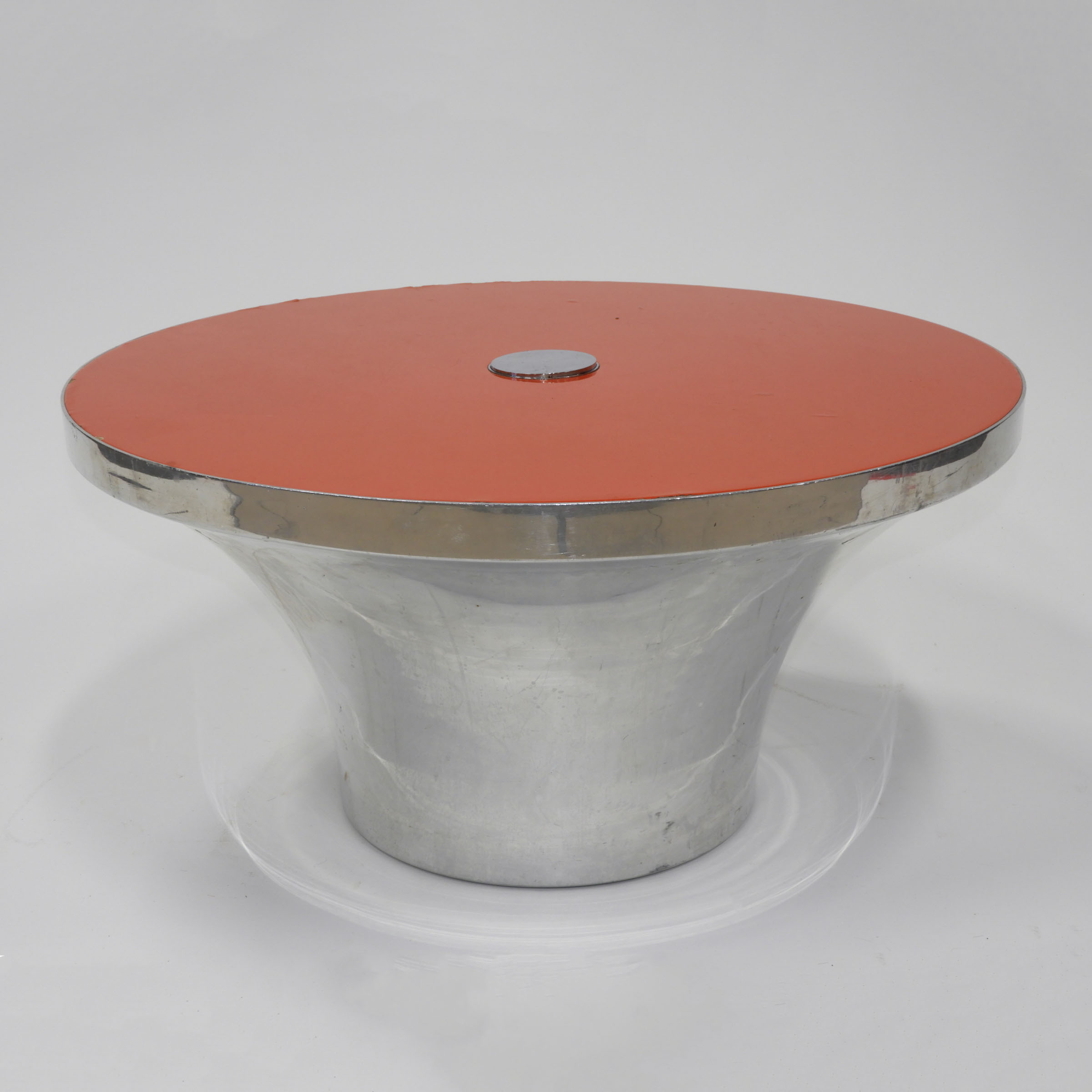 Contemporary Spun Aluminum Coffee Table, c.1968