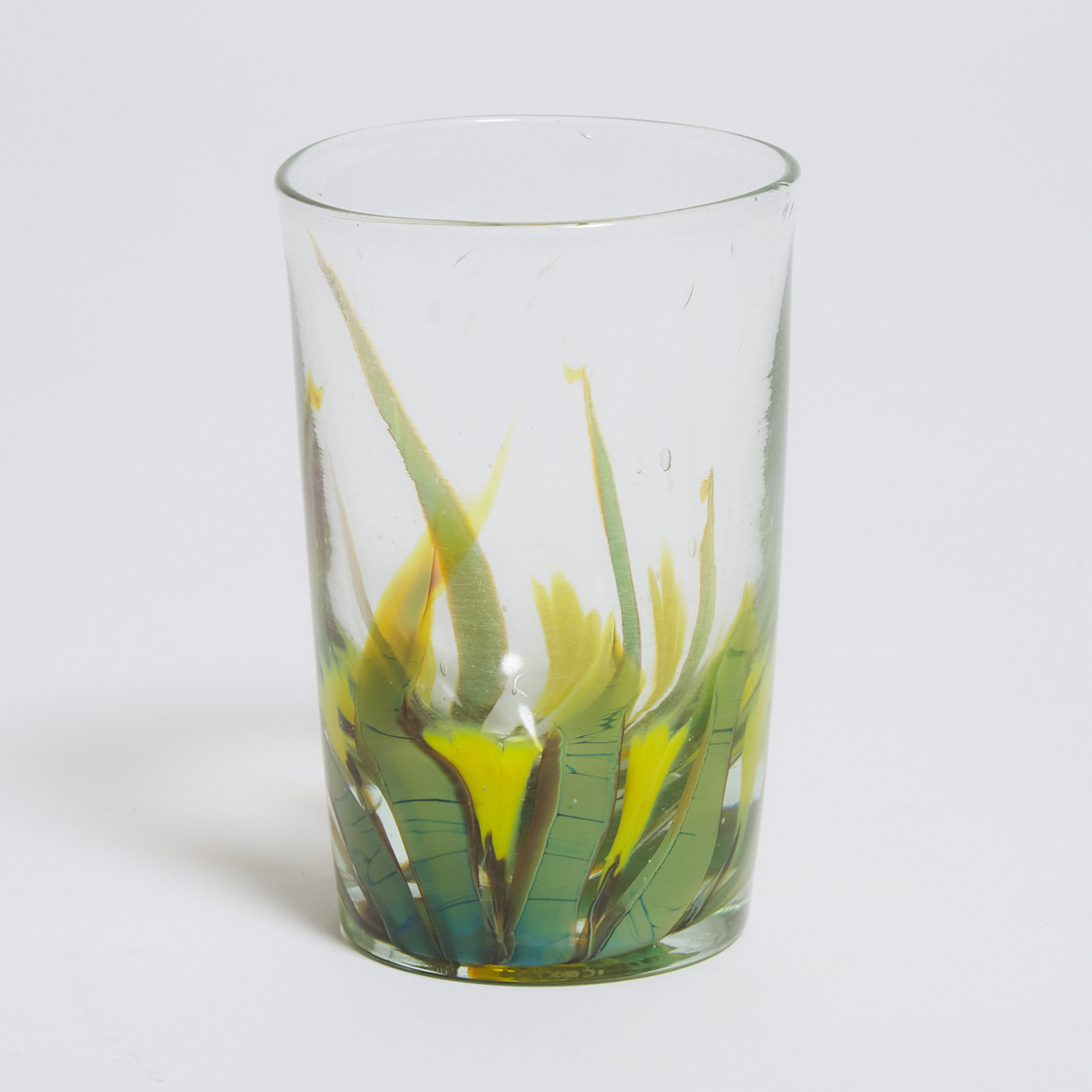 Tiffany 'Favrile' Paperweight Glass Beaker, c.1904
