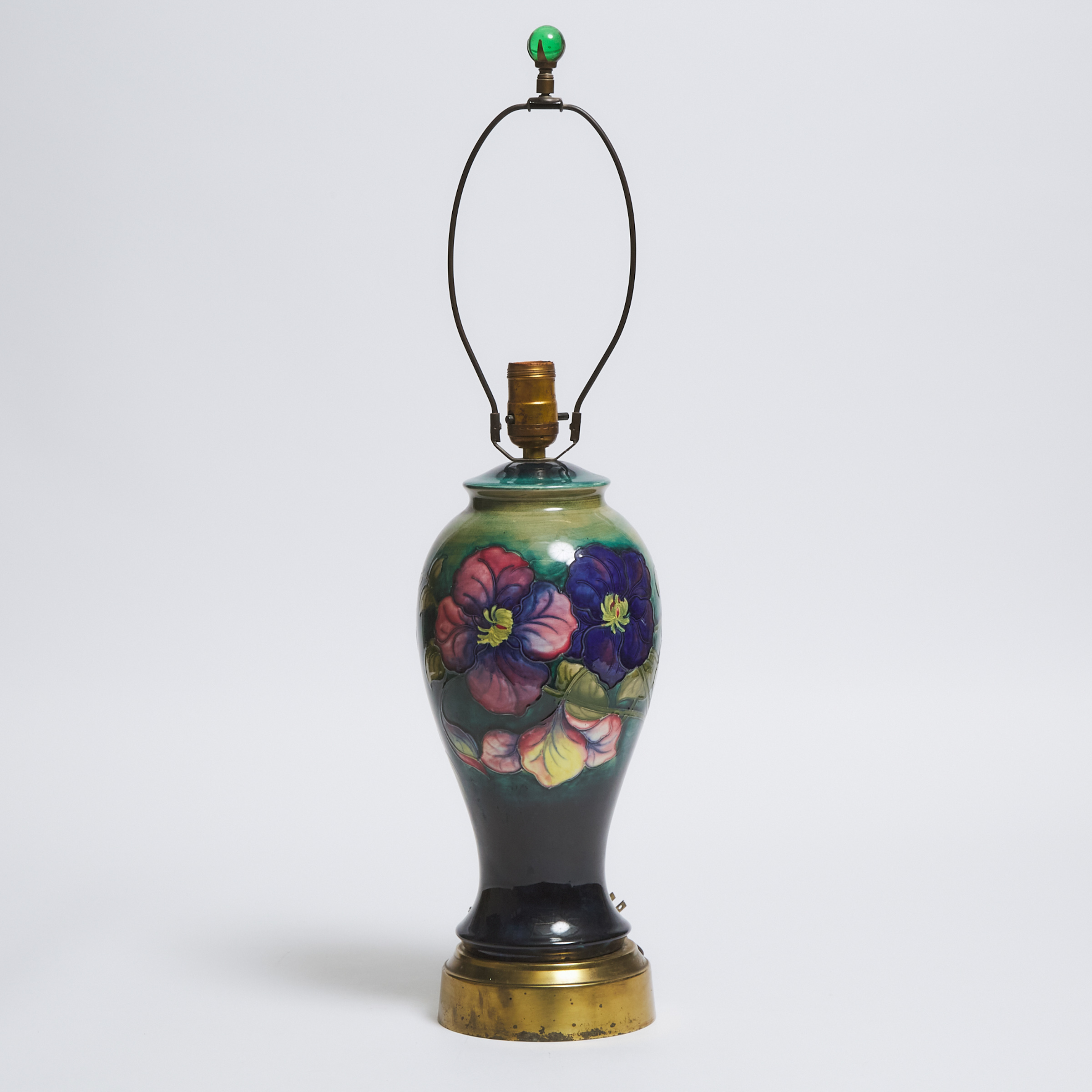 Moorcroft Clematis Table Lamp, c.1965